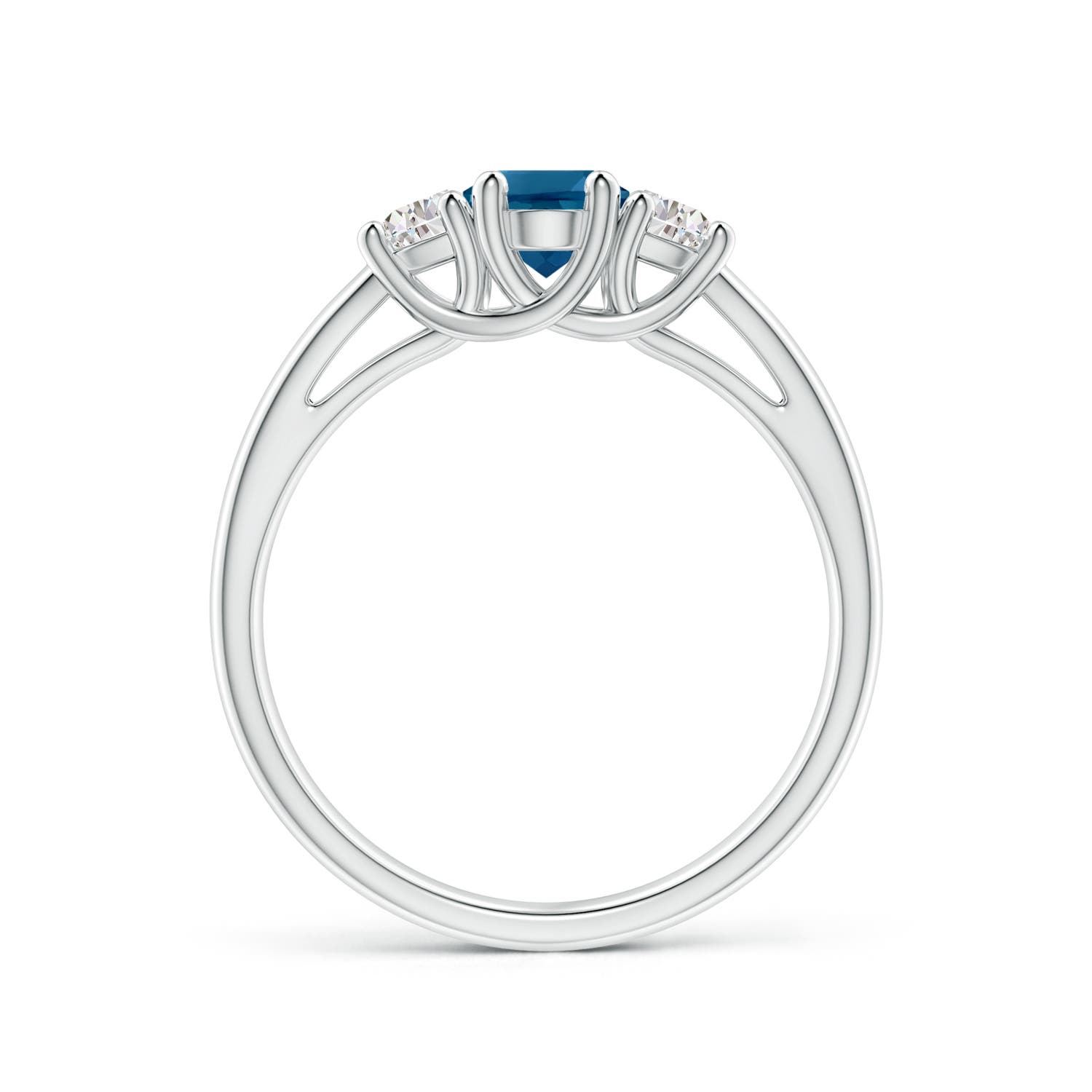 AAAA - London Blue Topaz / 1.27 CT / 14 KT White Gold