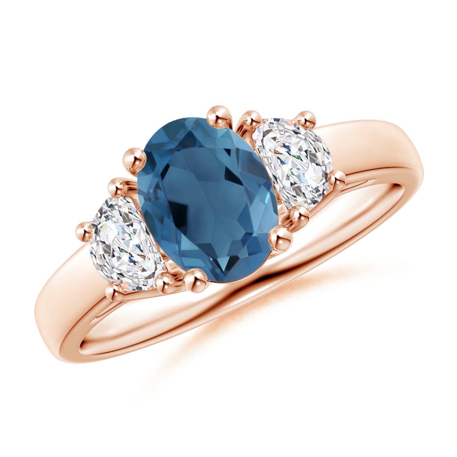 A - London Blue Topaz / 1.82 CT / 14 KT Rose Gold