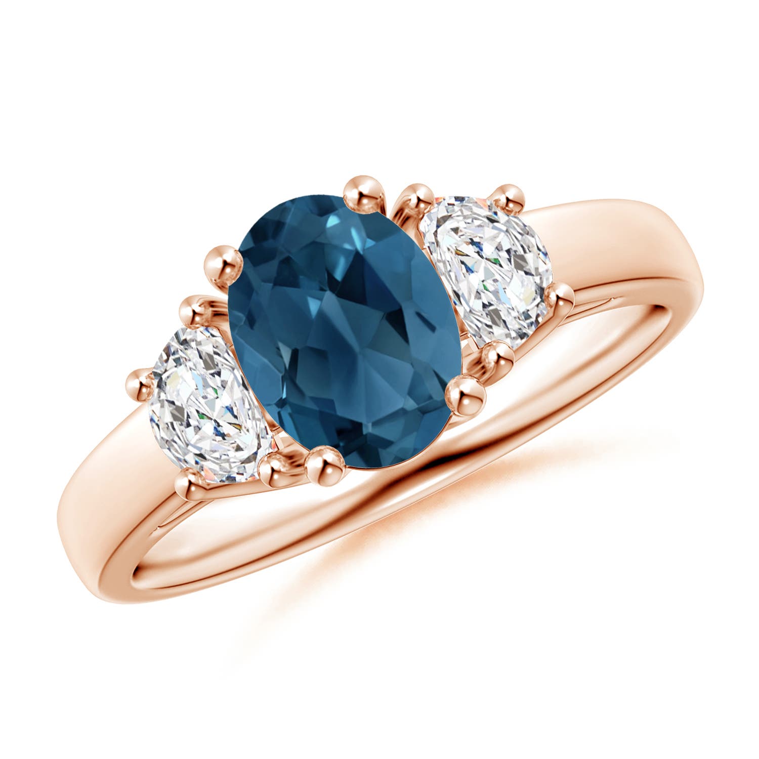 AA - London Blue Topaz / 1.82 CT / 14 KT Rose Gold