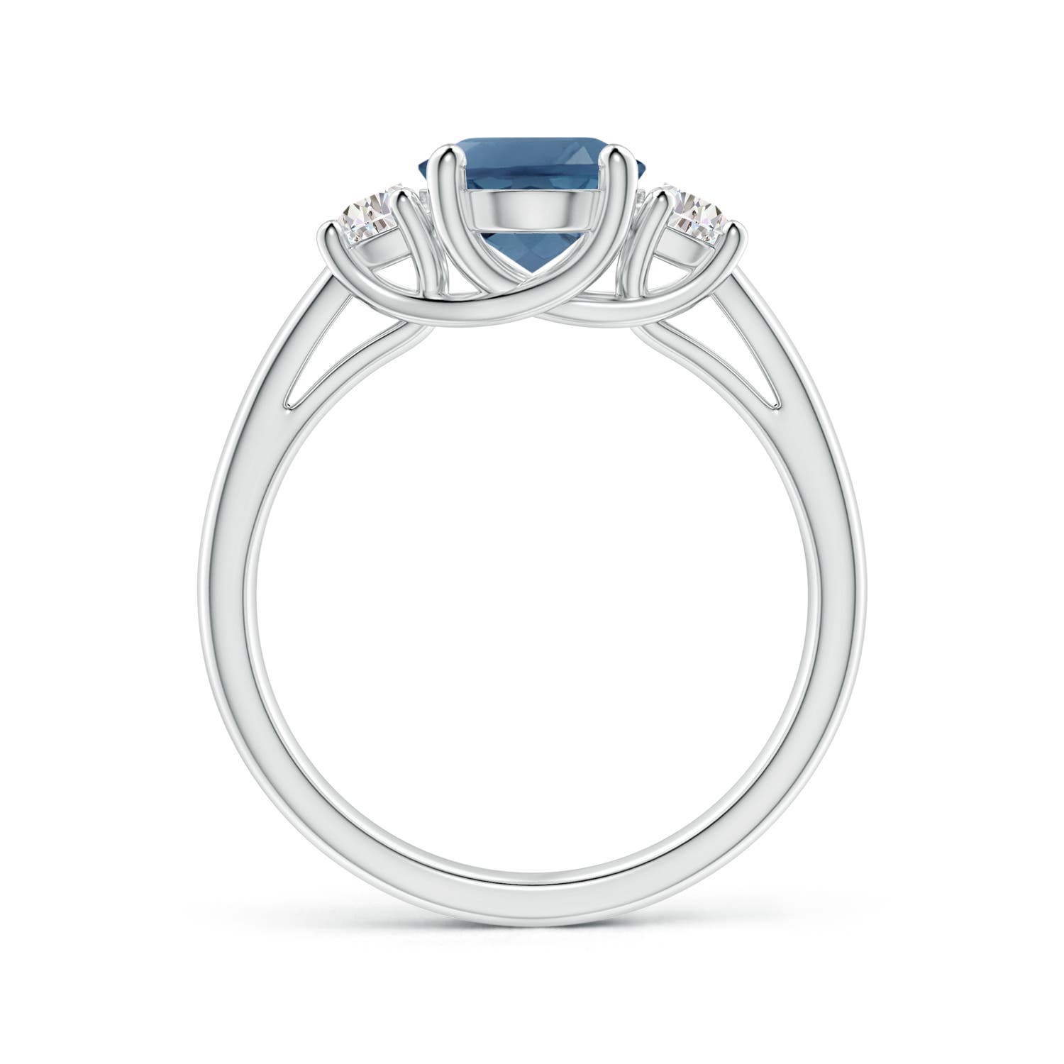 A - London Blue Topaz / 2.57 CT / 14 KT White Gold