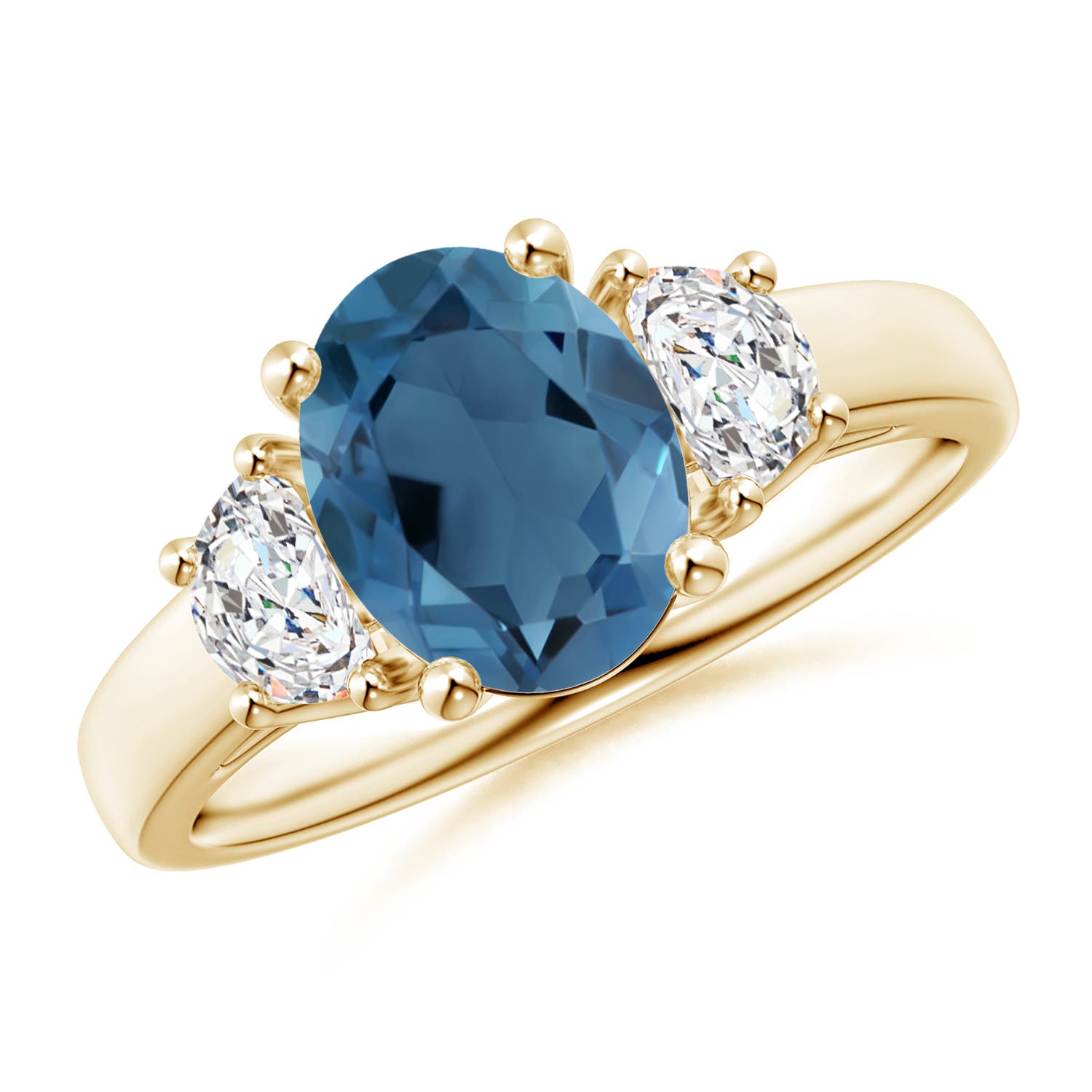 A - London Blue Topaz / 2.57 CT / 14 KT Yellow Gold