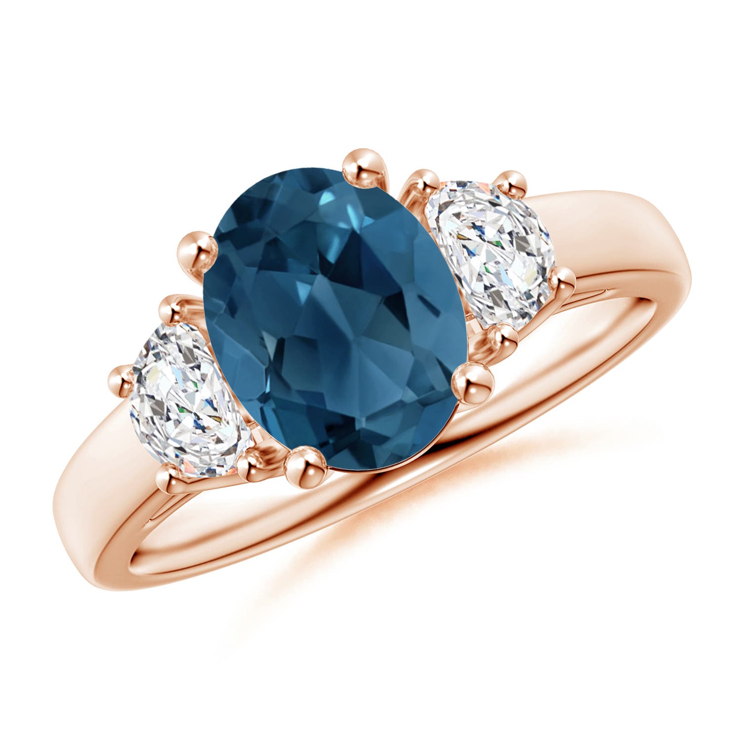 AA - London Blue Topaz / 2.57 CT / 14 KT Rose Gold