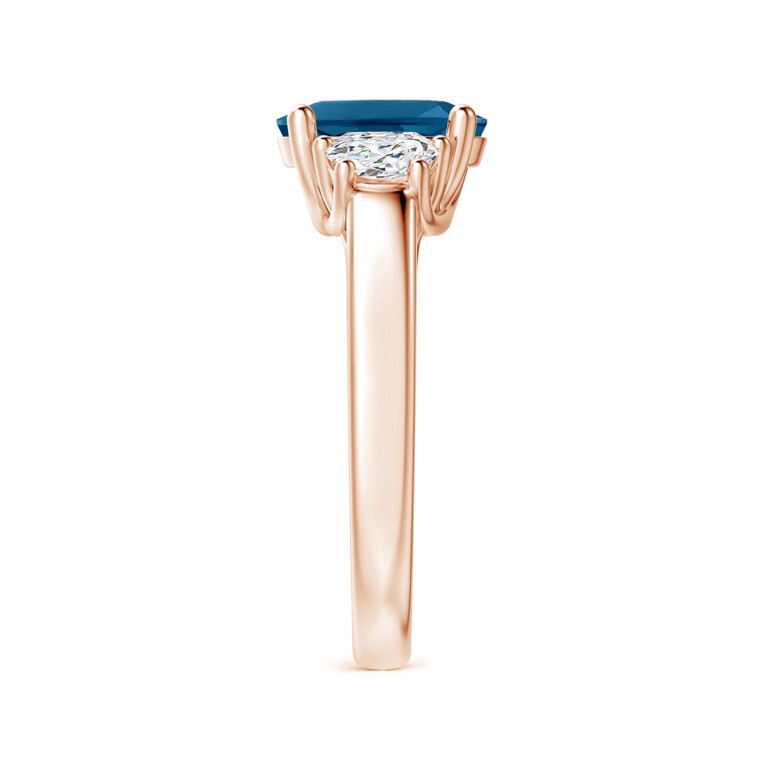 AAAA - London Blue Topaz / 2.57 CT / 14 KT Rose Gold