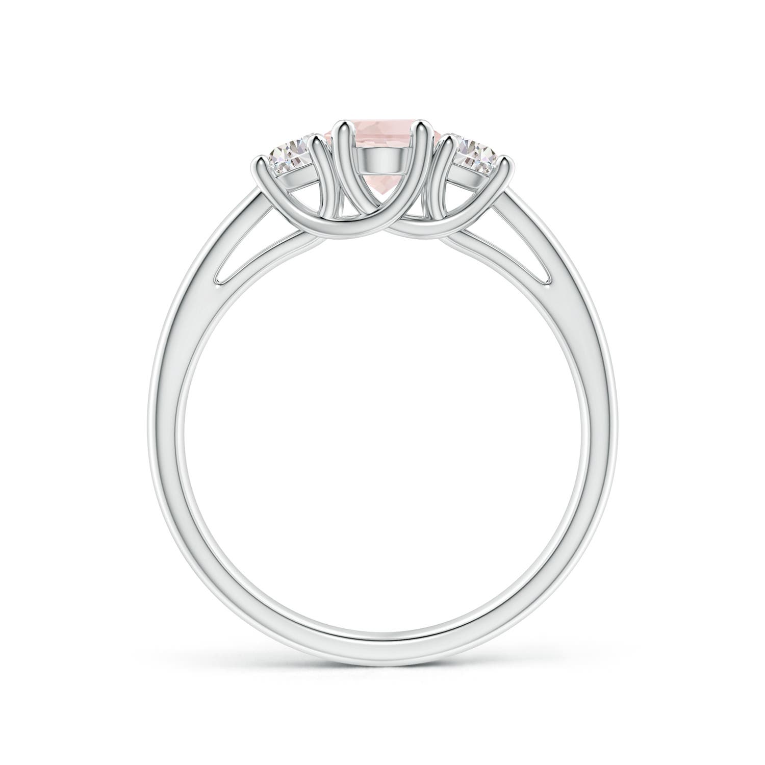 A - Morganite / 1.02 CT / 14 KT White Gold