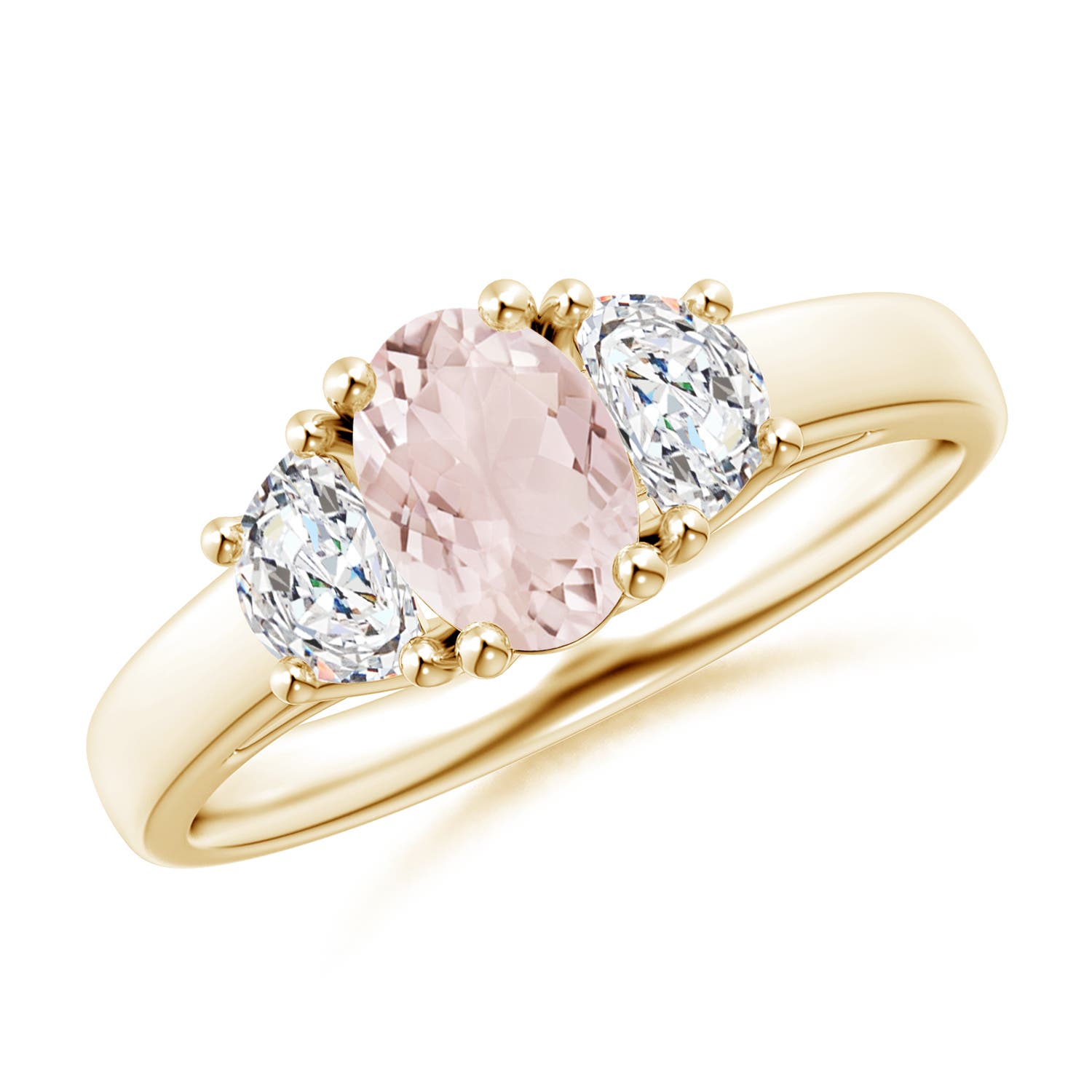 A - Morganite / 1.02 CT / 14 KT Yellow Gold