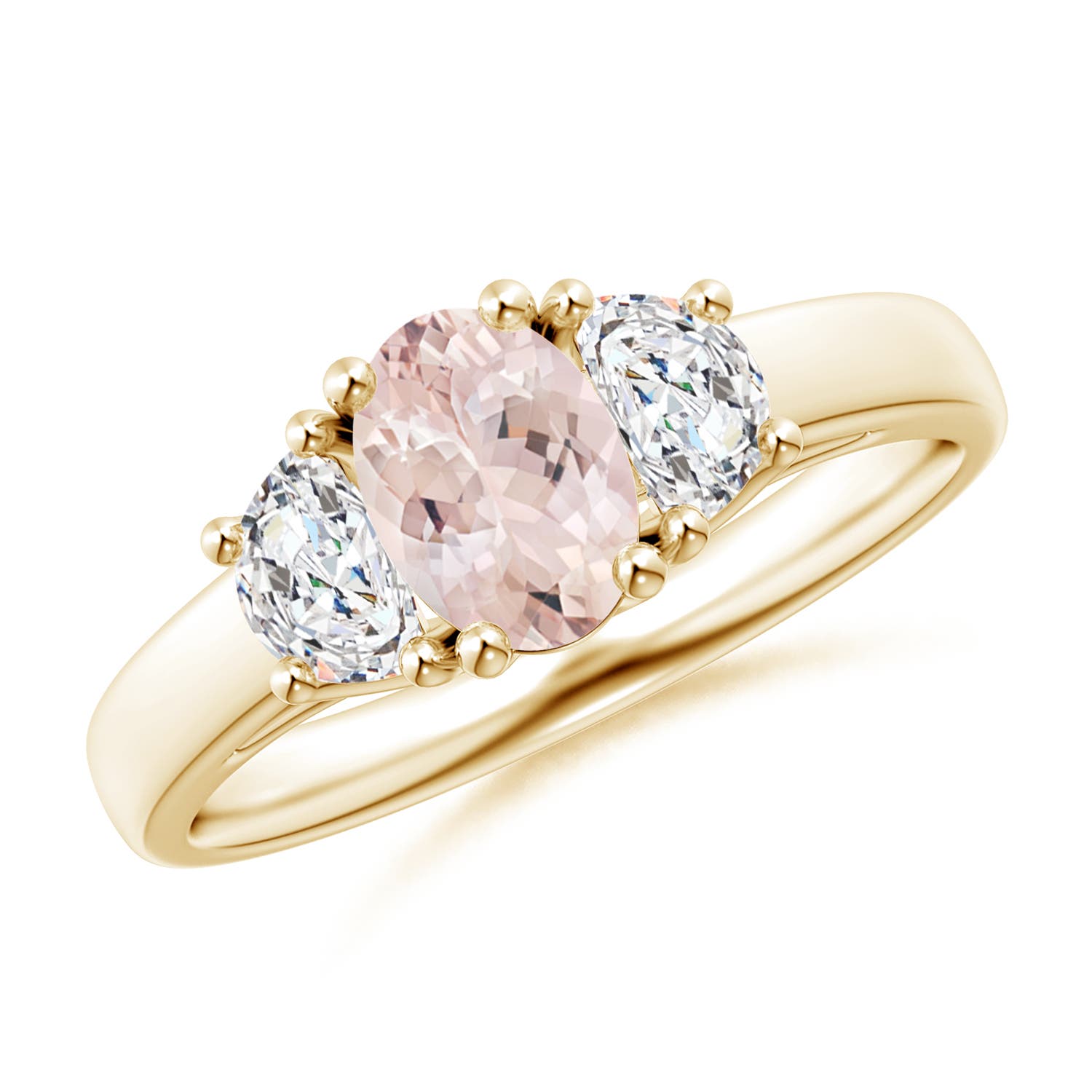 AA - Morganite / 1.02 CT / 14 KT Yellow Gold