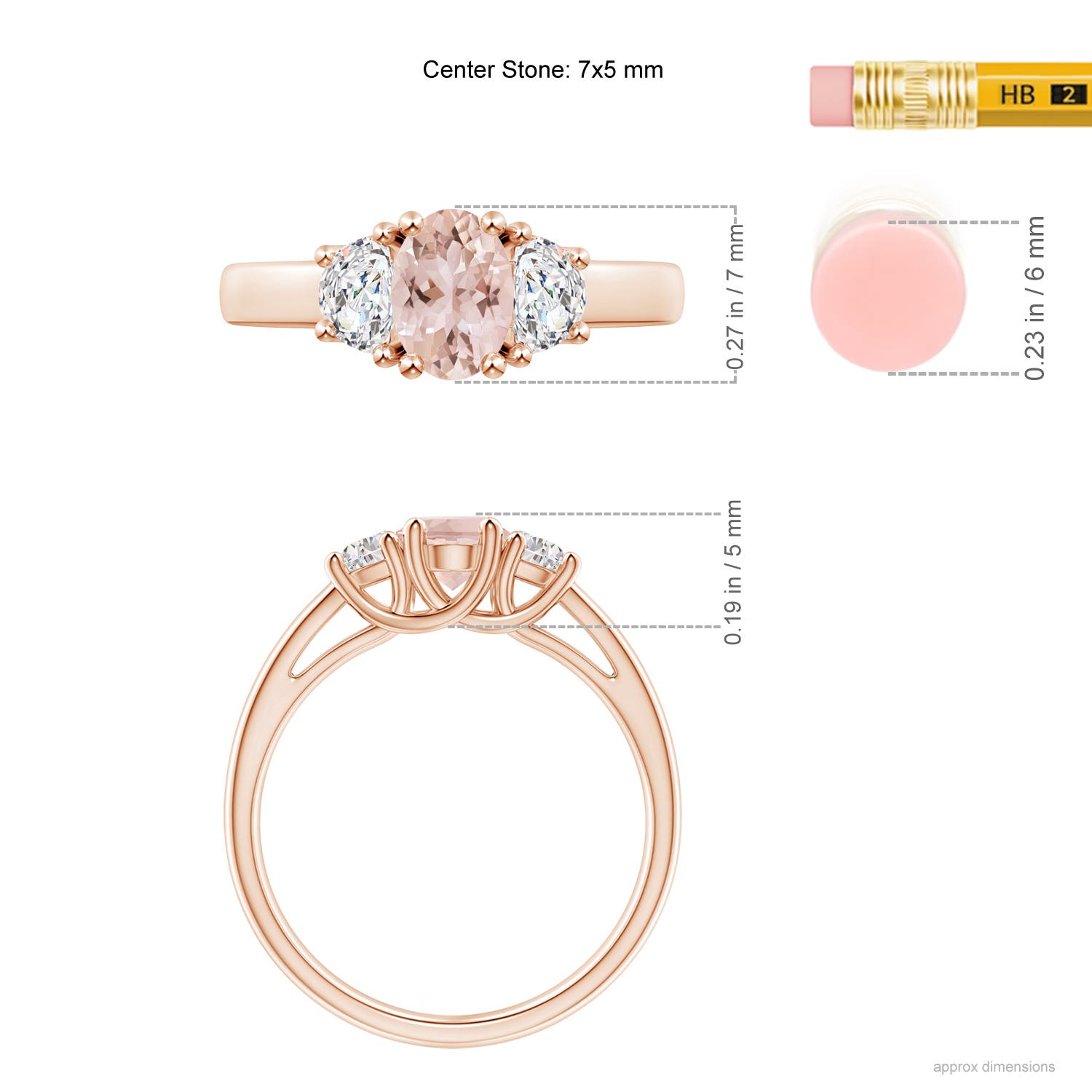 AAA - Morganite / 1.02 CT / 14 KT Rose Gold