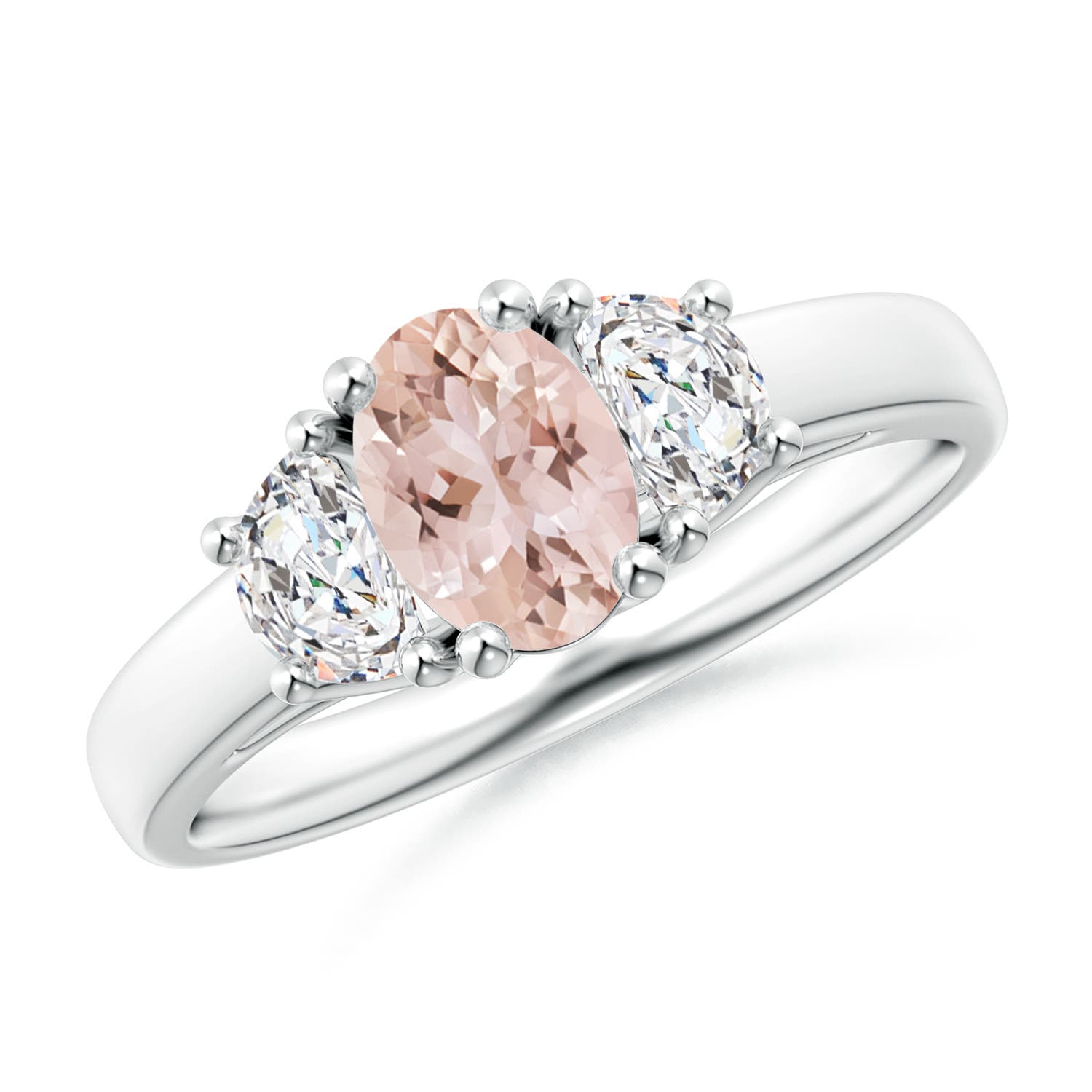 AAA - Morganite / 1.02 CT / 14 KT White Gold