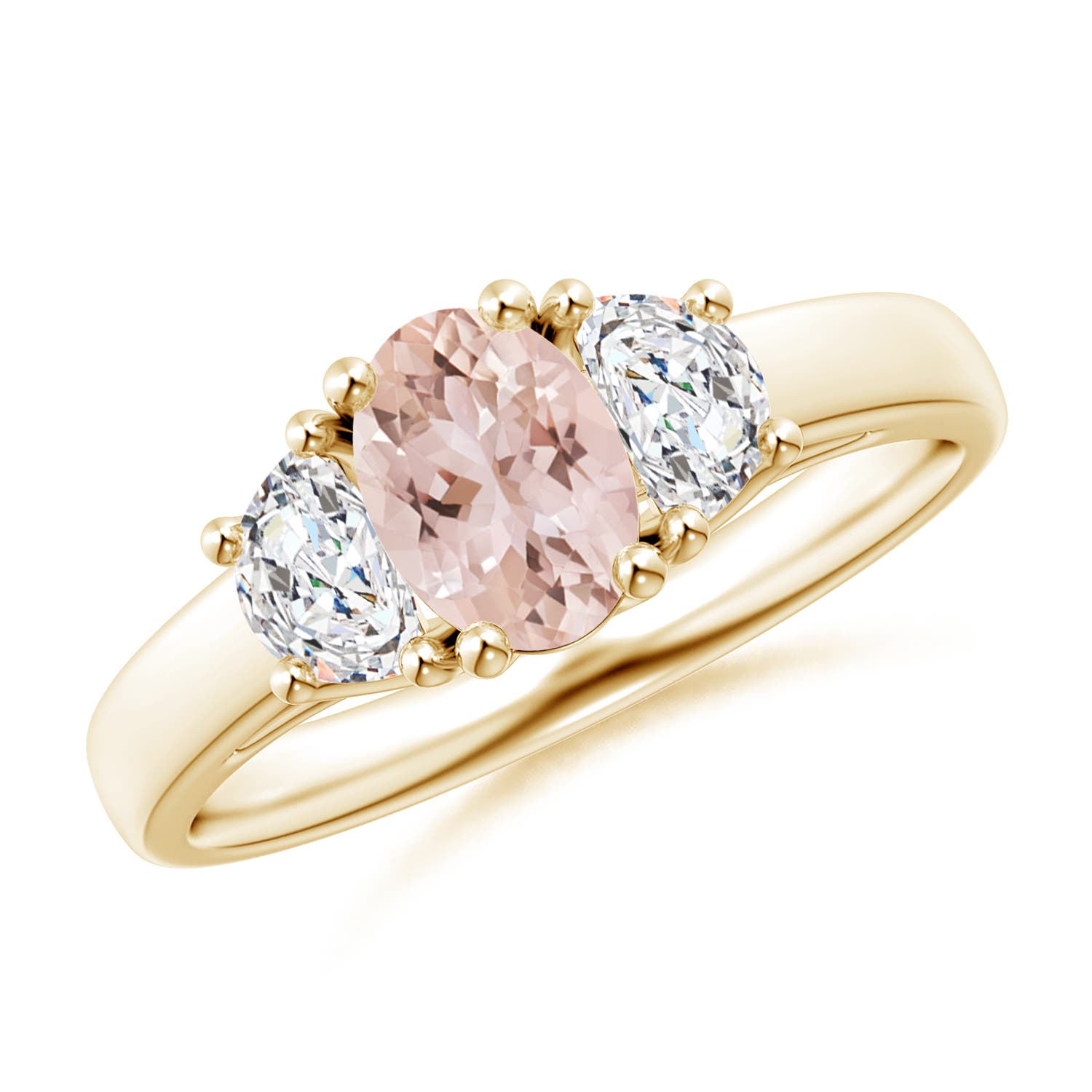 AAA - Morganite / 1.02 CT / 14 KT Yellow Gold