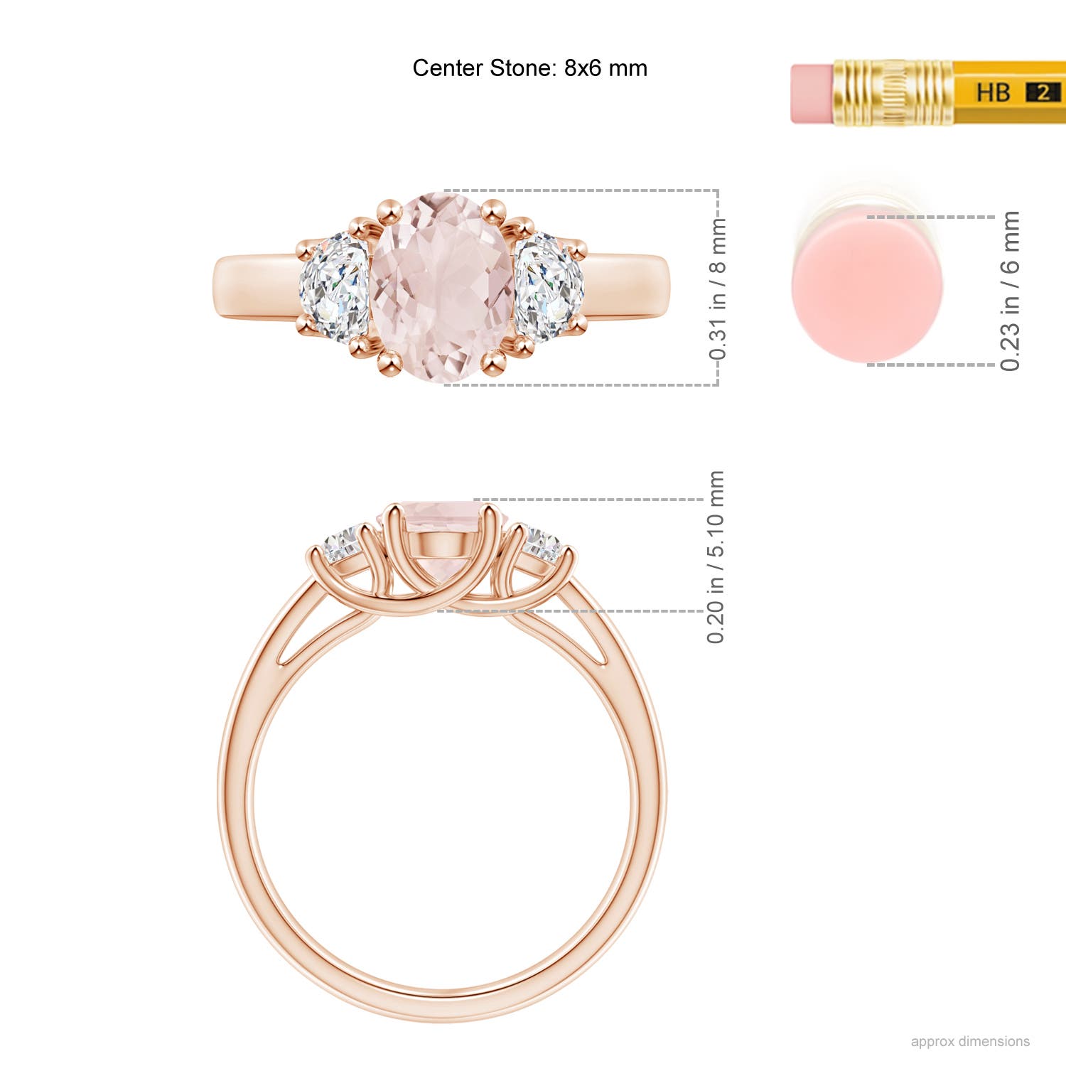 A - Morganite / 1.42 CT / 14 KT Rose Gold