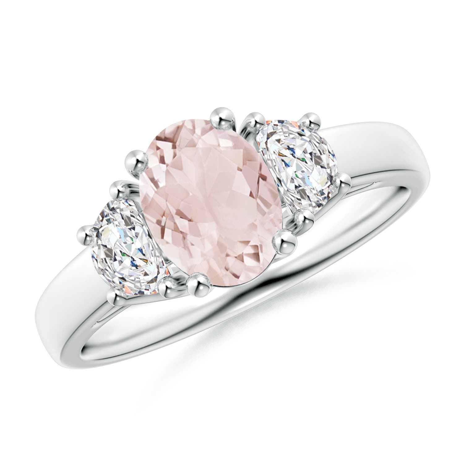 A - Morganite / 1.42 CT / 14 KT White Gold