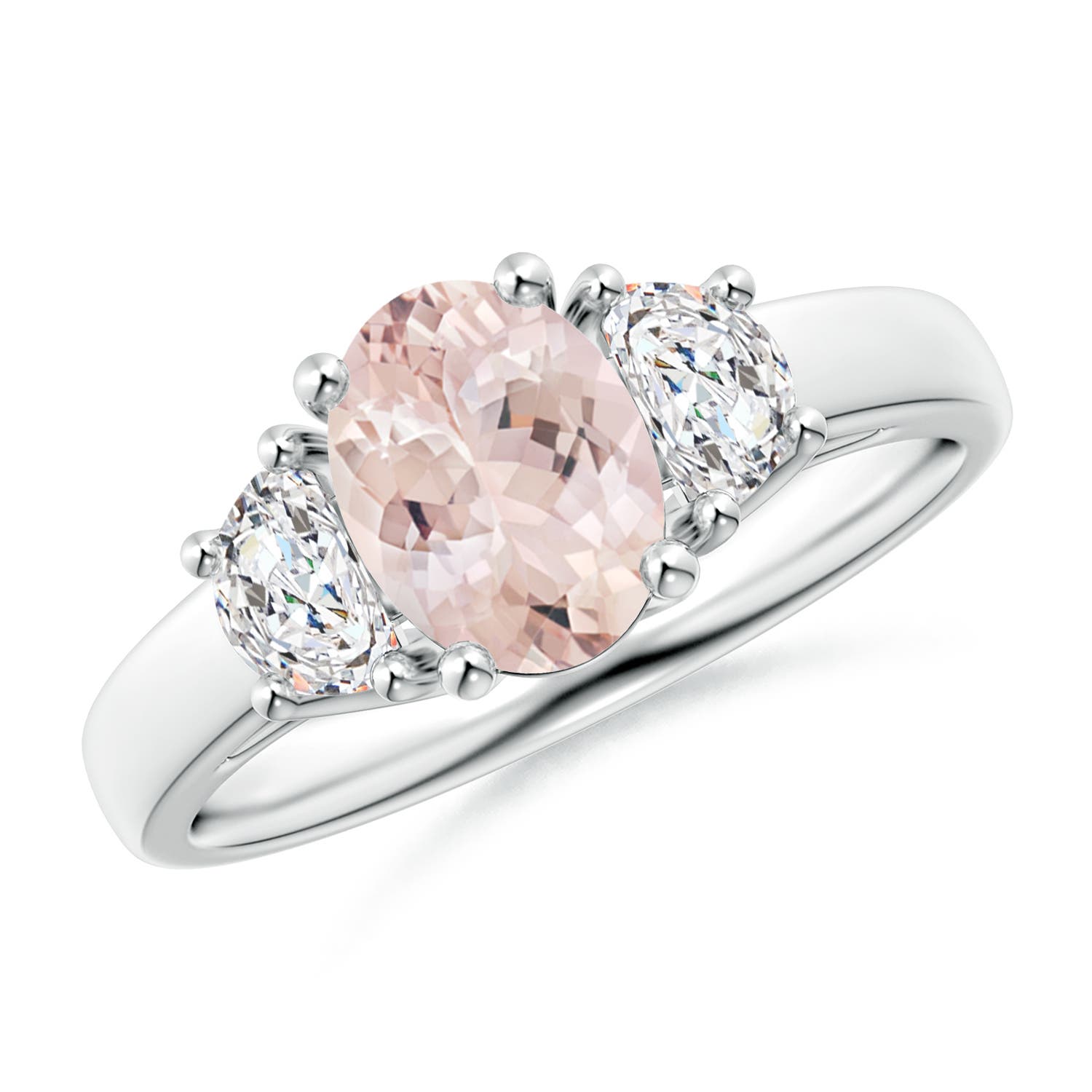 AA - Morganite / 1.42 CT / 14 KT White Gold