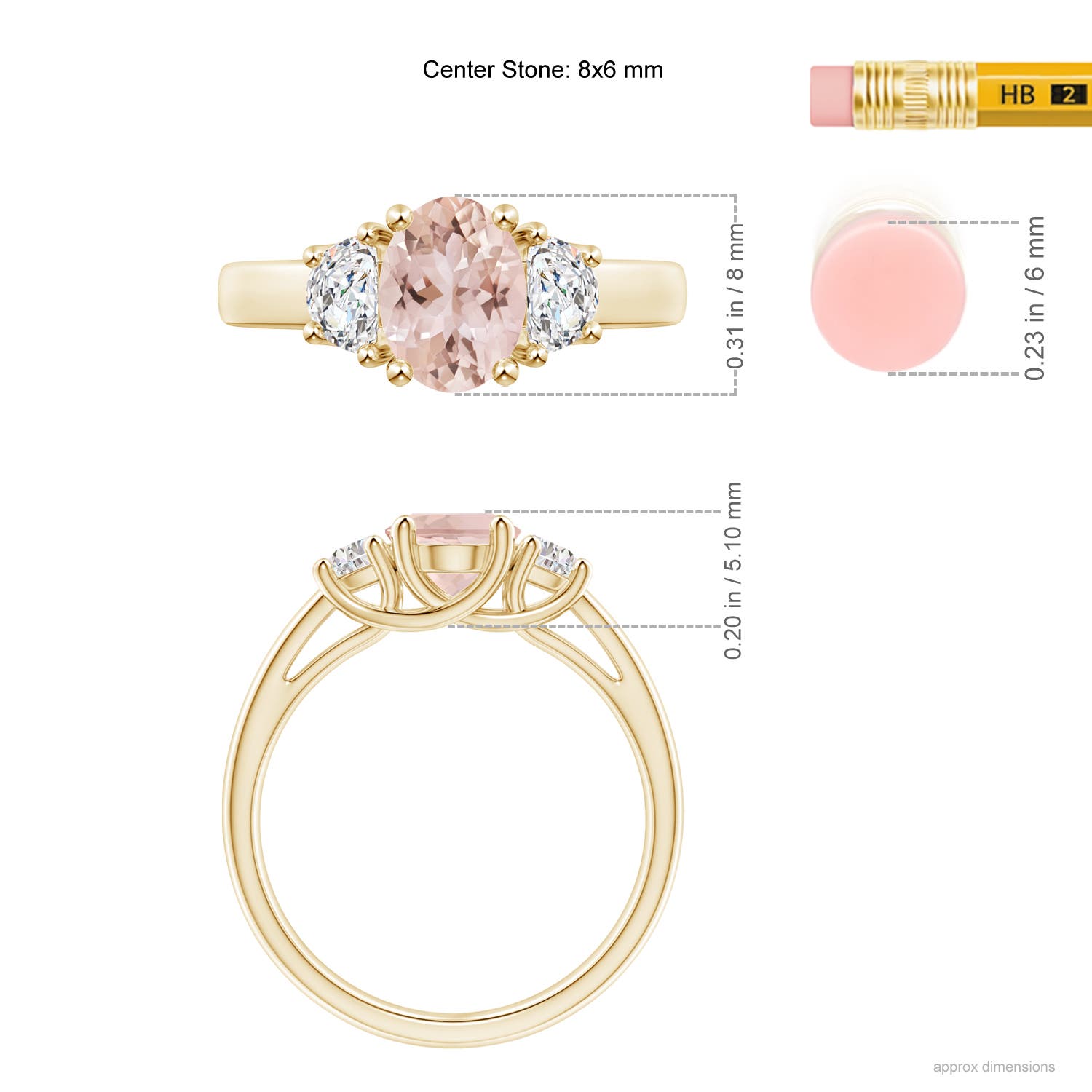 AAA - Morganite / 1.42 CT / 14 KT Yellow Gold