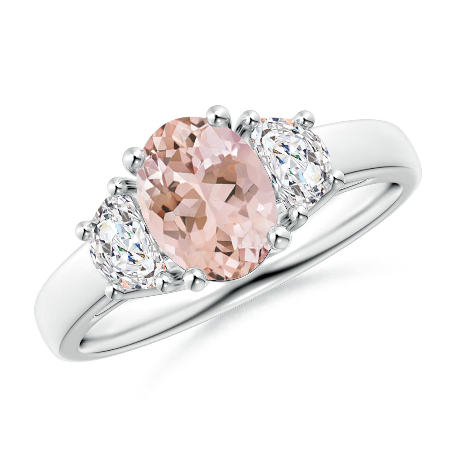 AAAA - Morganite / 1.42 CT / 14 KT White Gold