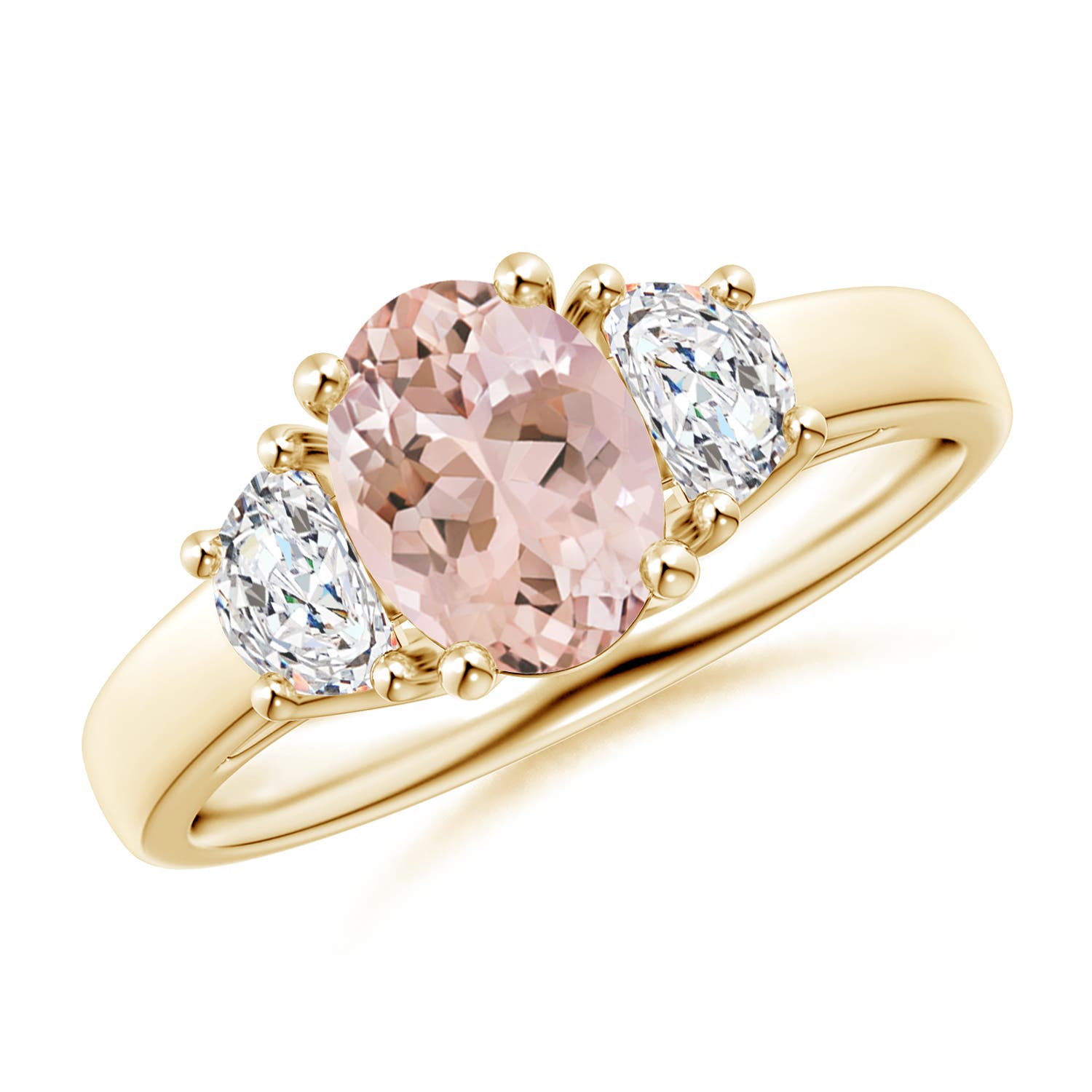 AAAA - Morganite / 1.42 CT / 14 KT Yellow Gold