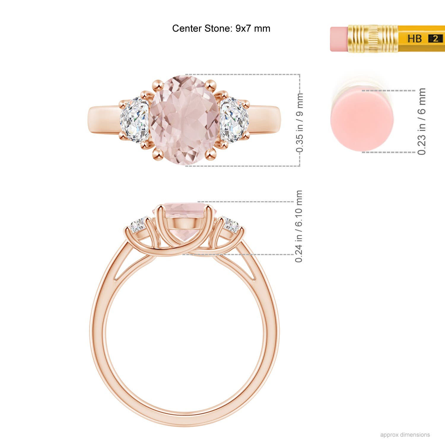 A - Morganite / 1.97 CT / 14 KT Rose Gold