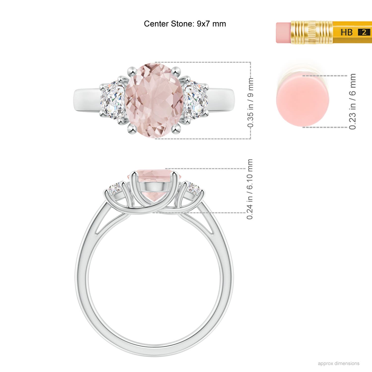 A - Morganite / 1.97 CT / 14 KT White Gold