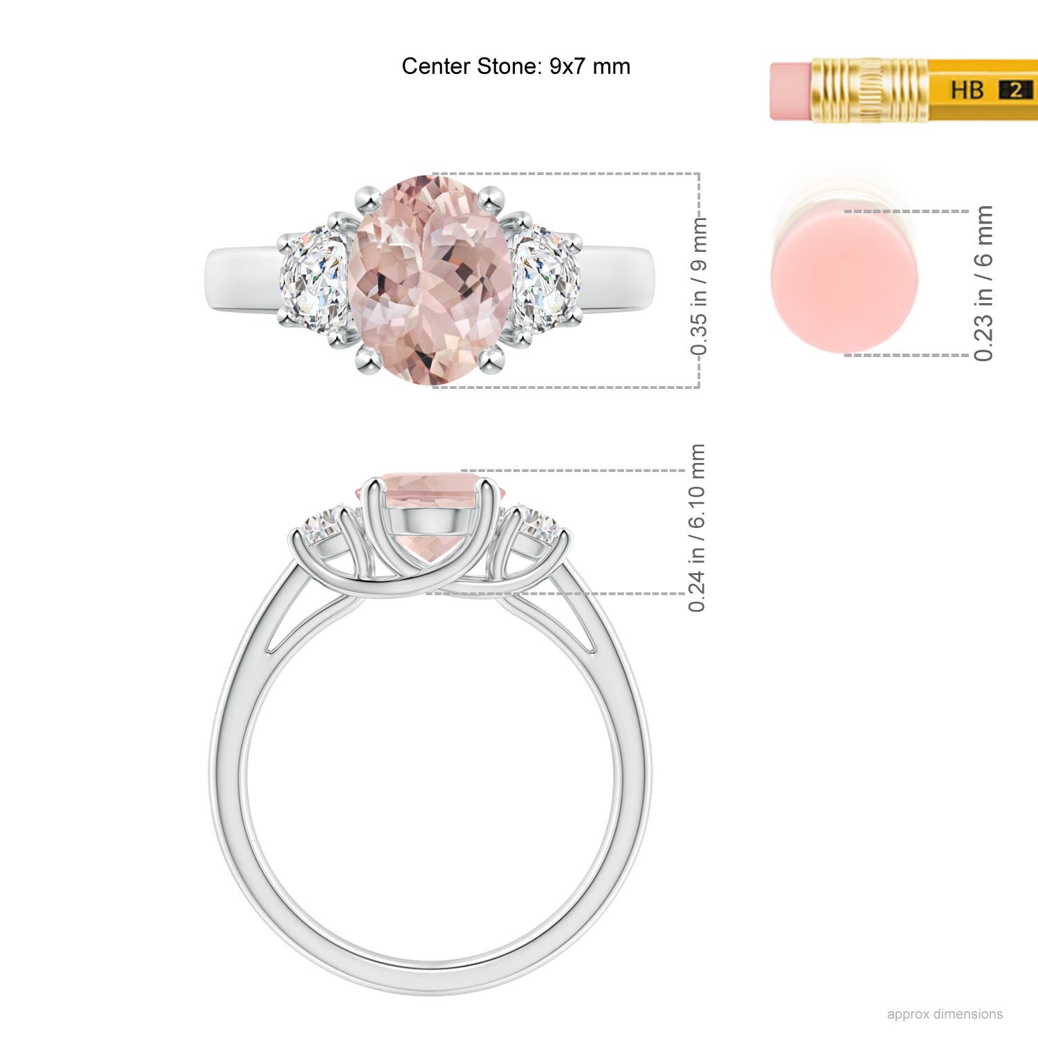 AA - Morganite / 1.97 CT / 14 KT White Gold