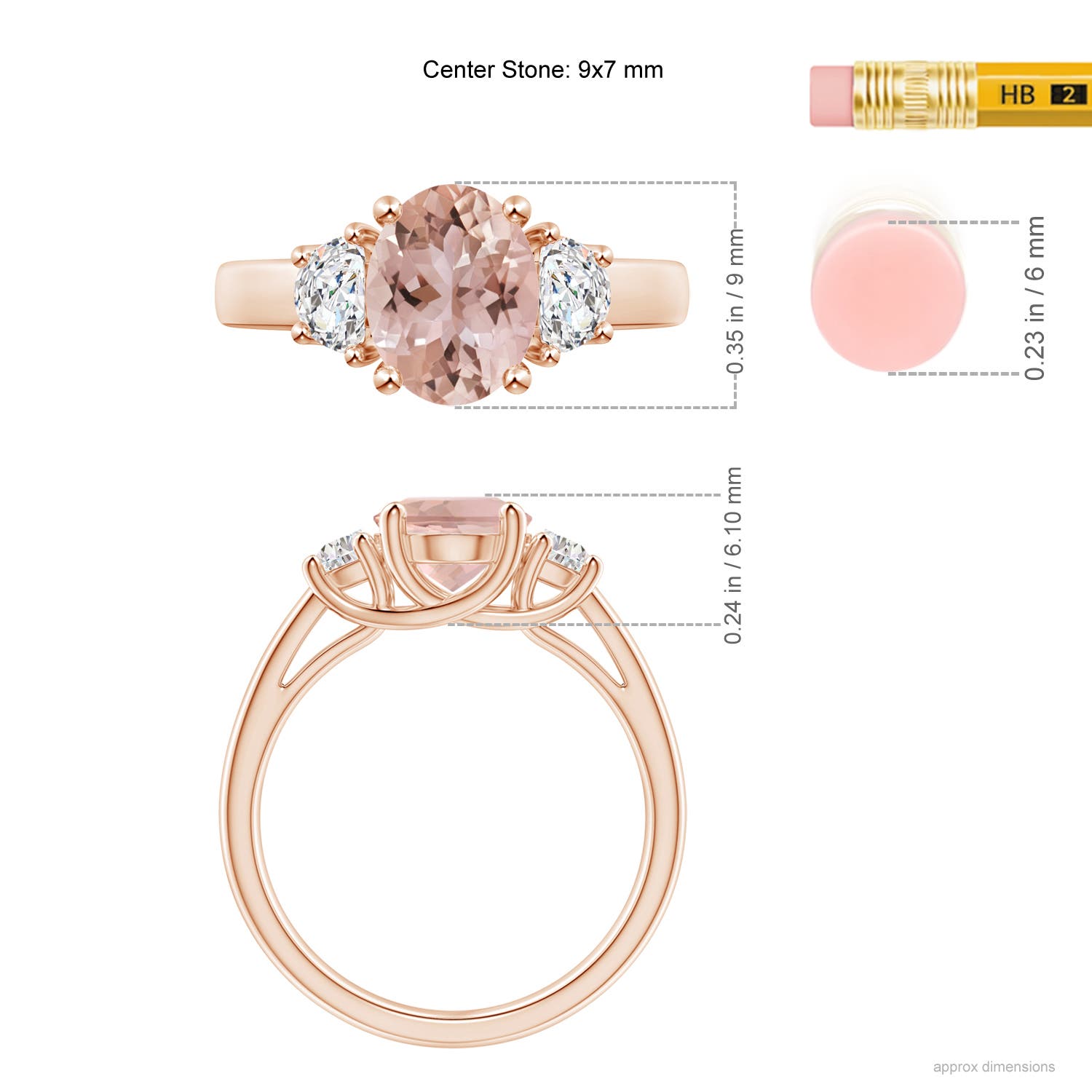 AAA - Morganite / 1.97 CT / 14 KT Rose Gold