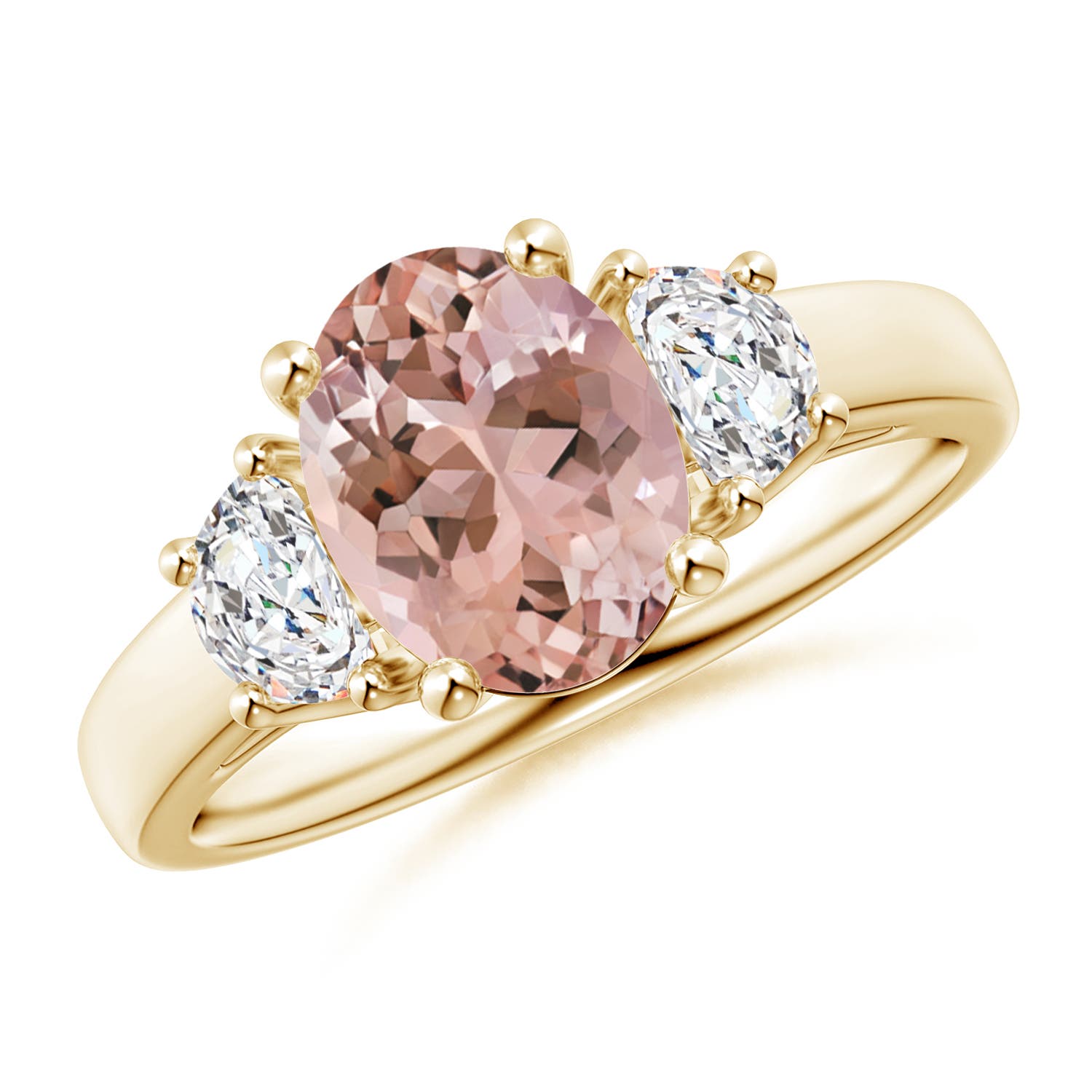 AAAA - Morganite / 1.97 CT / 14 KT Yellow Gold