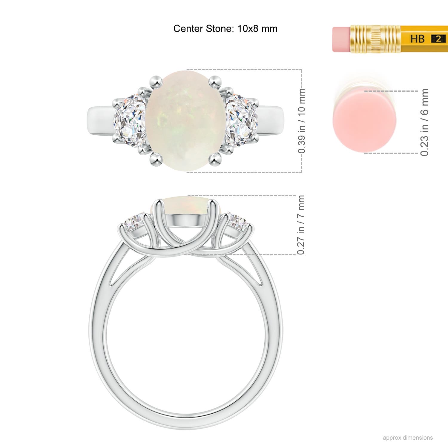 A - Opal / 1.77 CT / 14 KT White Gold