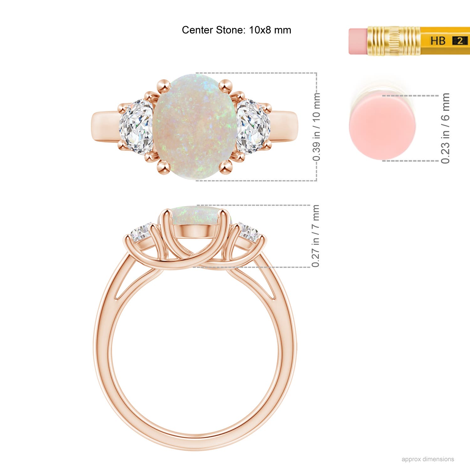 AA - Opal / 1.77 CT / 14 KT Rose Gold