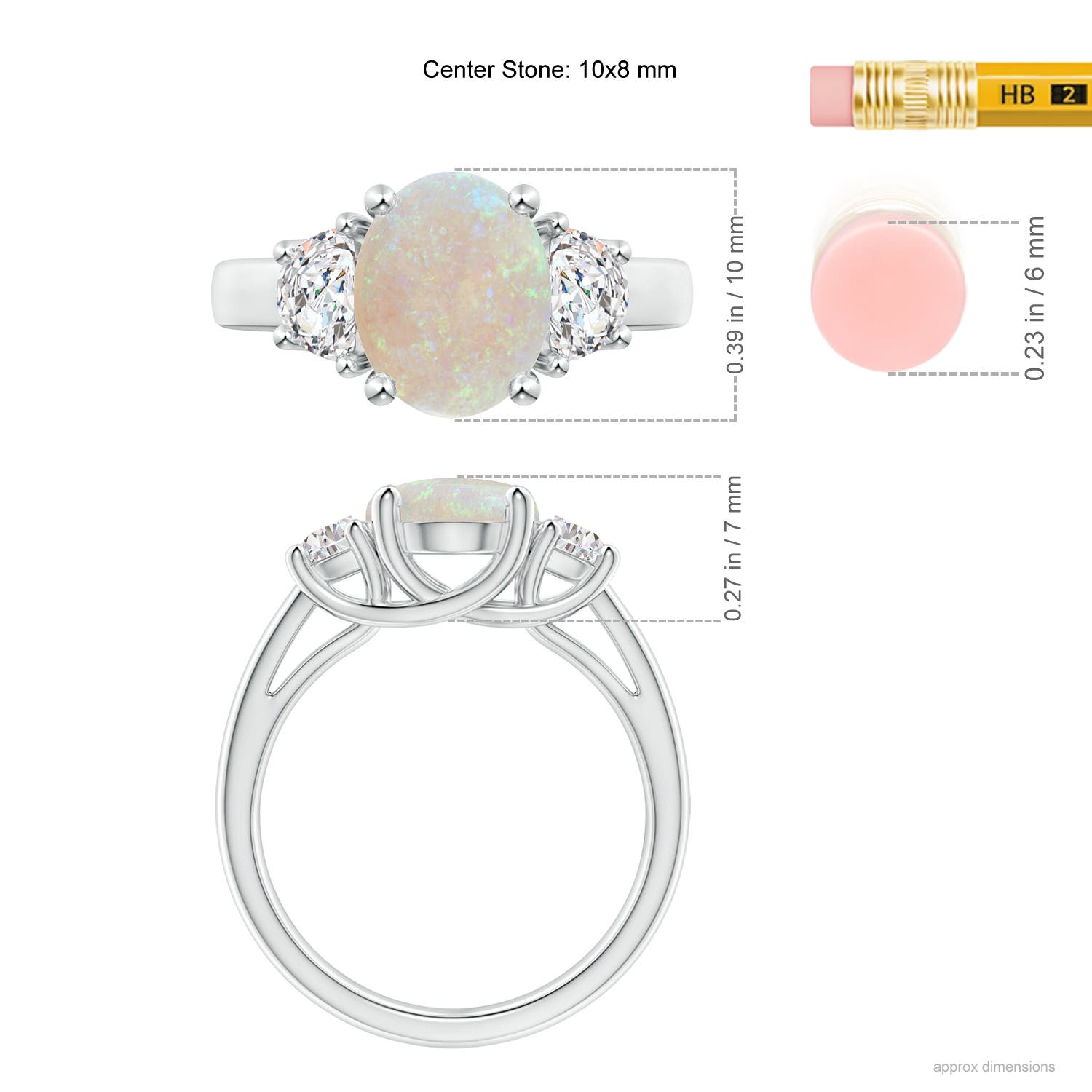 AA - Opal / 1.77 CT / 14 KT White Gold