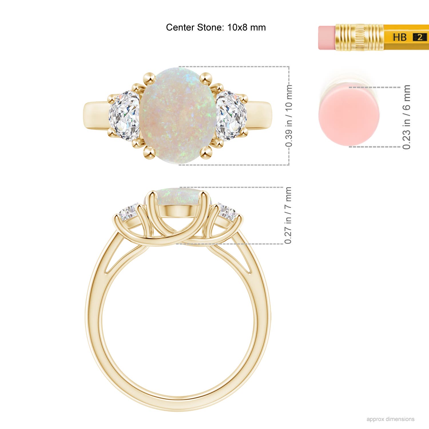 AA - Opal / 1.77 CT / 14 KT Yellow Gold