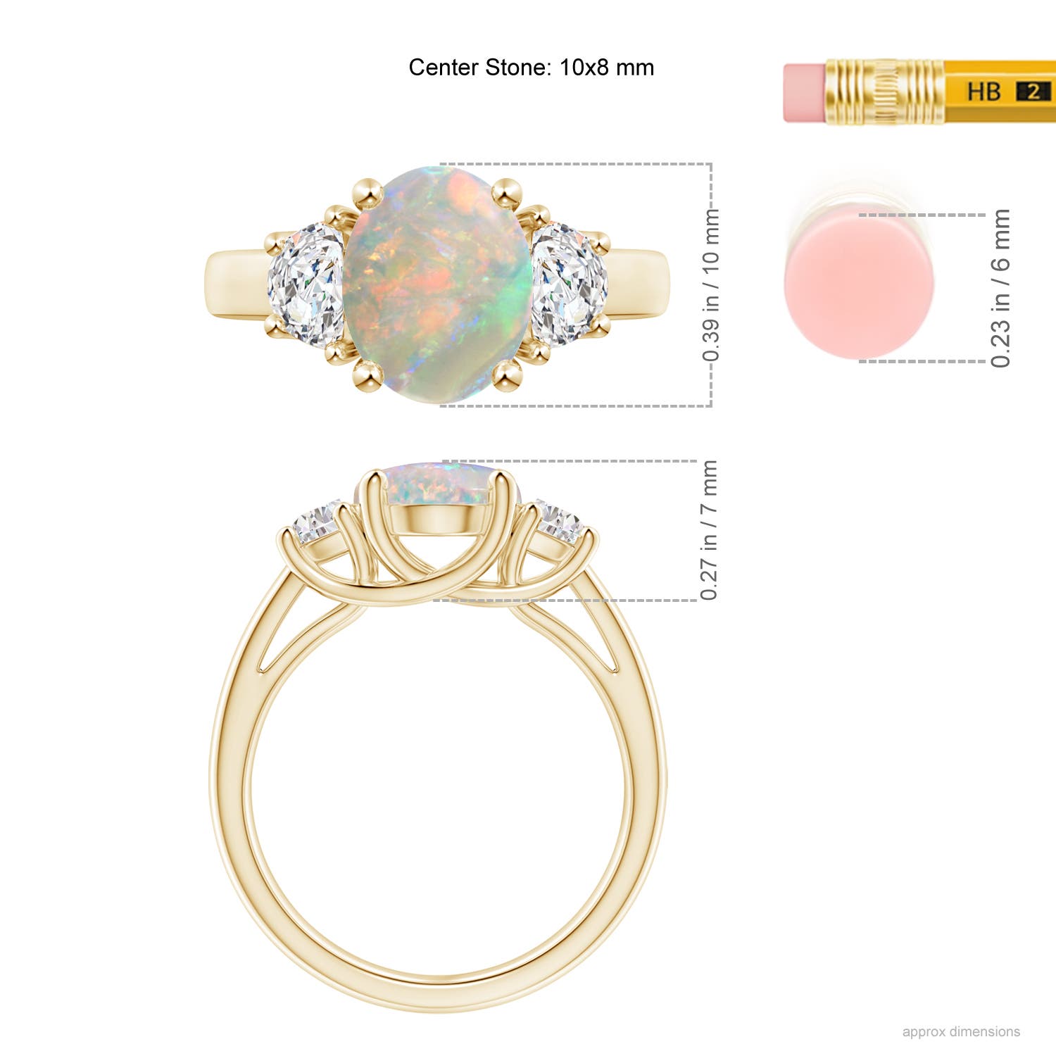 AAAA - Opal / 1.77 CT / 14 KT Yellow Gold