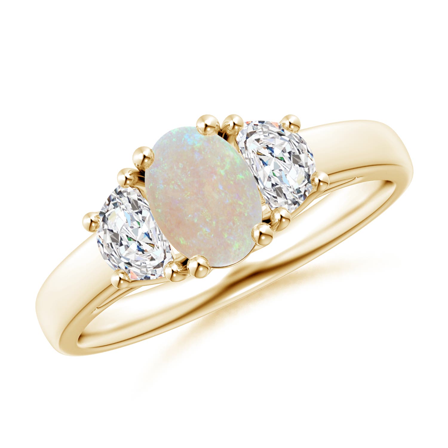 AA - Opal / 0.77 CT / 14 KT Yellow Gold