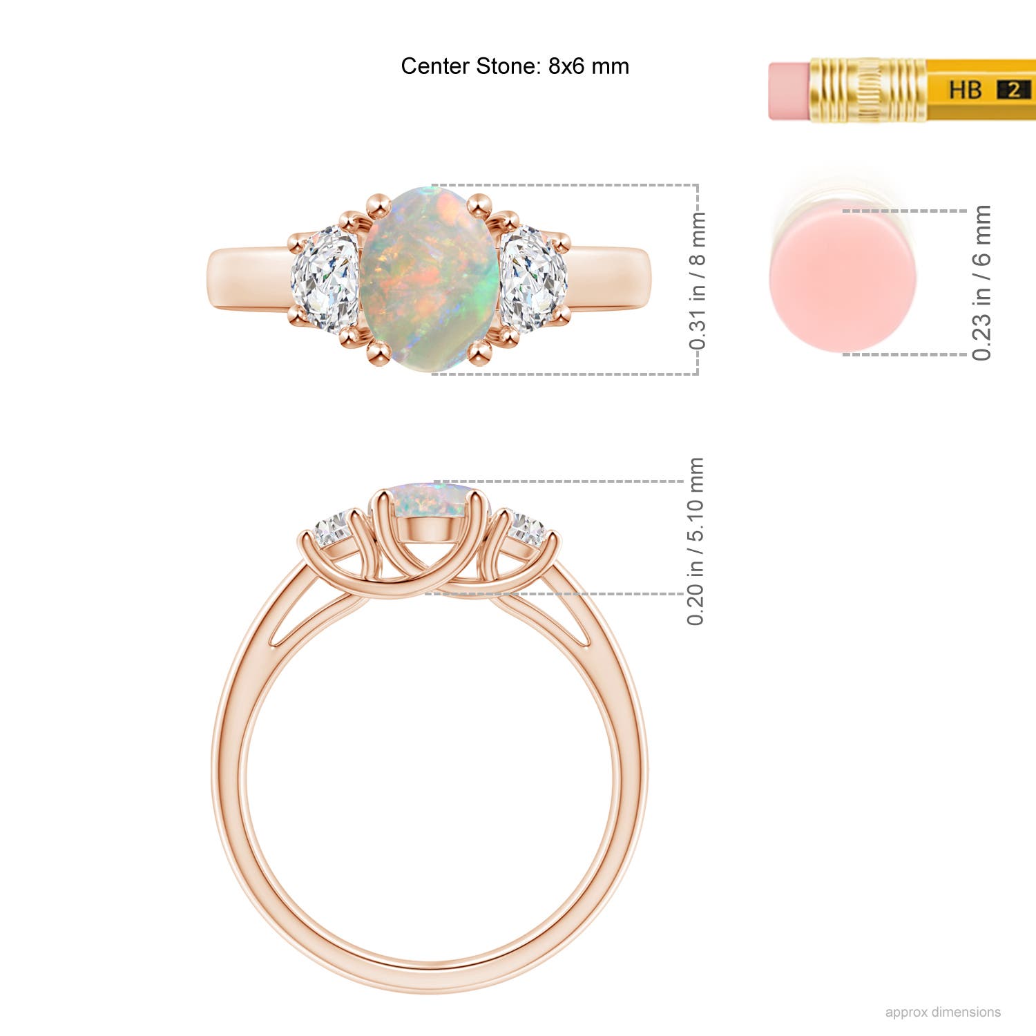 AAAA - Opal / 1.12 CT / 14 KT Rose Gold