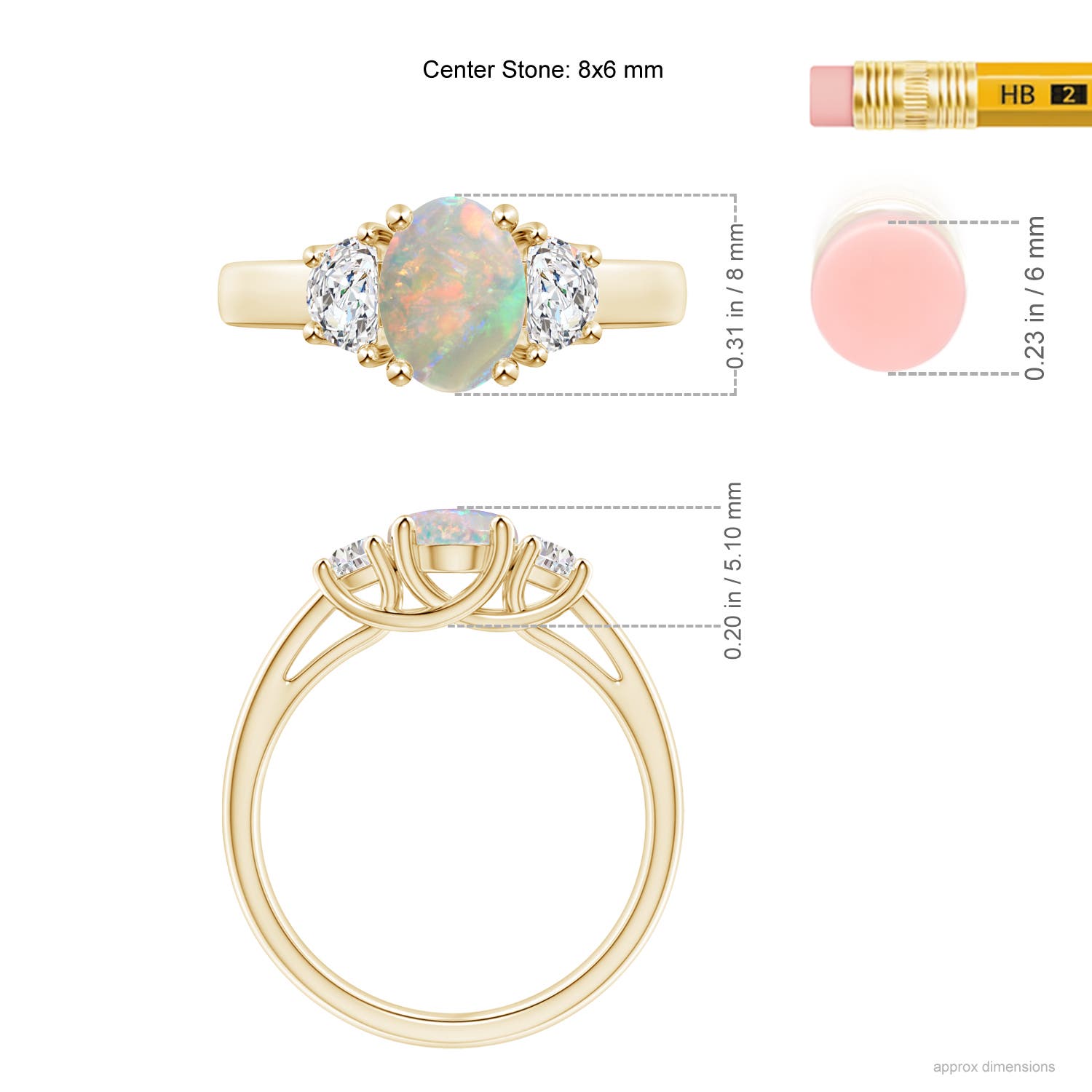 AAAA - Opal / 1.12 CT / 14 KT Yellow Gold