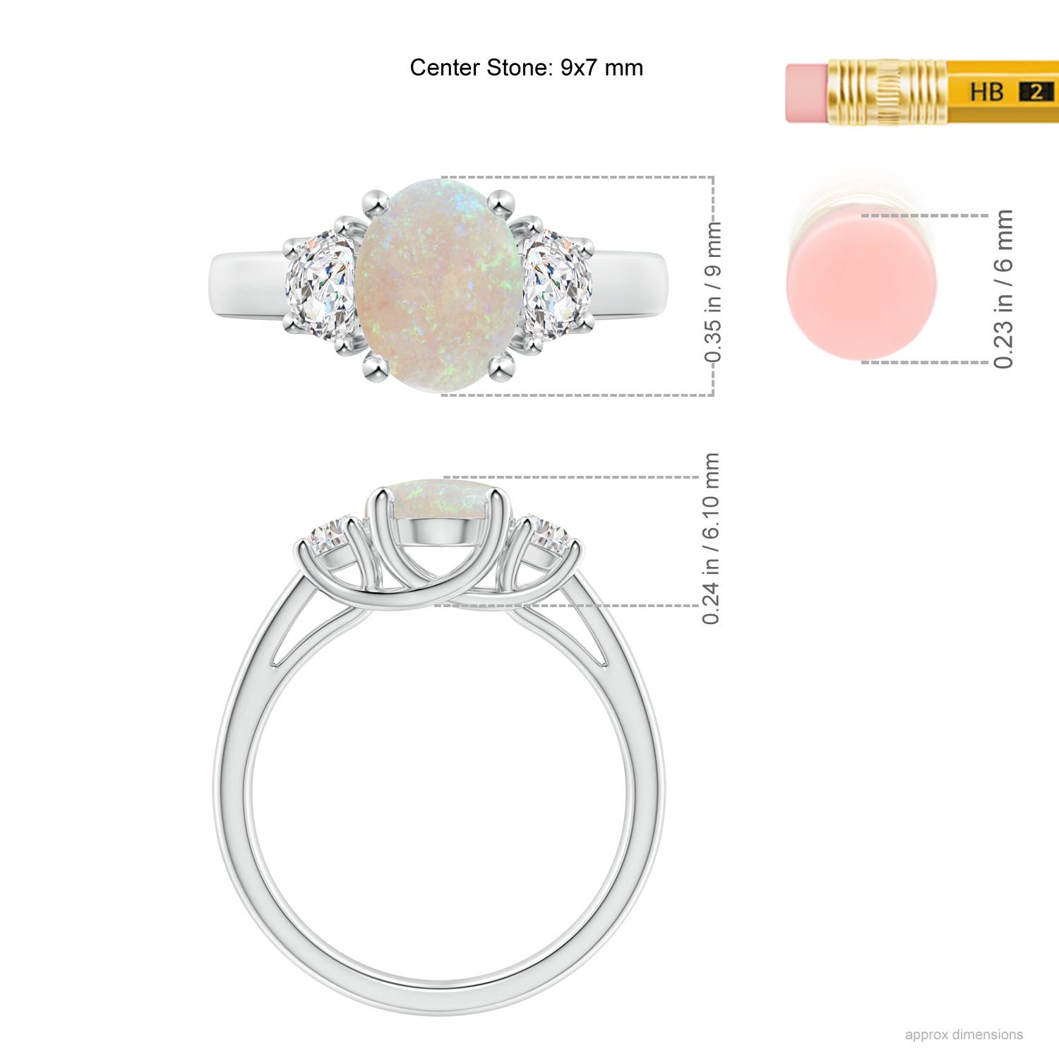 AA - Opal / 1.42 CT / 14 KT White Gold