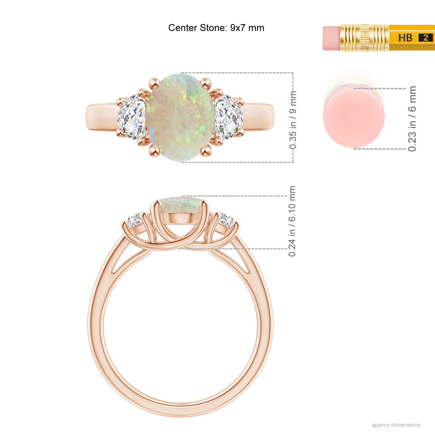 AAA - Opal / 1.42 CT / 14 KT Rose Gold