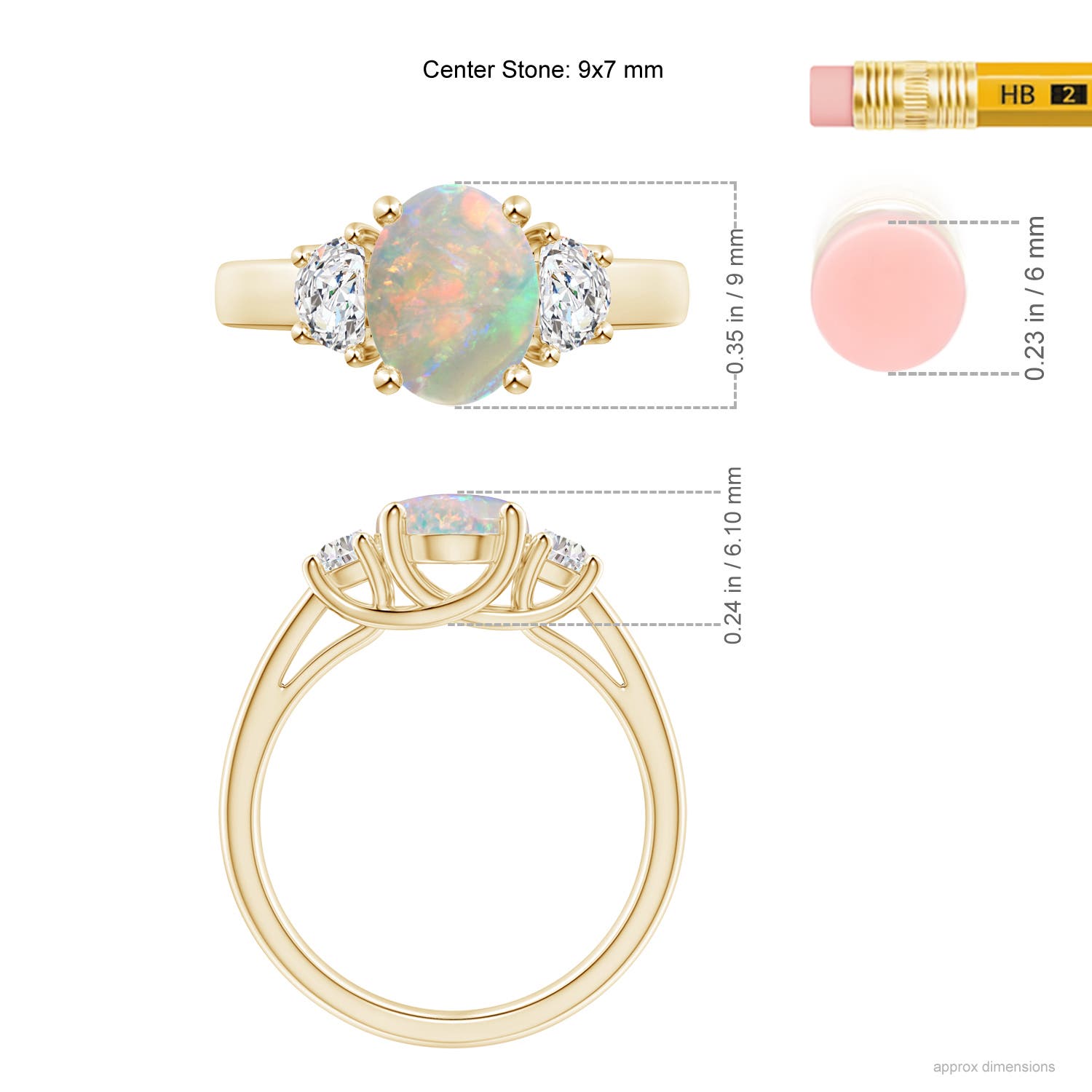 AAAA - Opal / 1.42 CT / 14 KT Yellow Gold