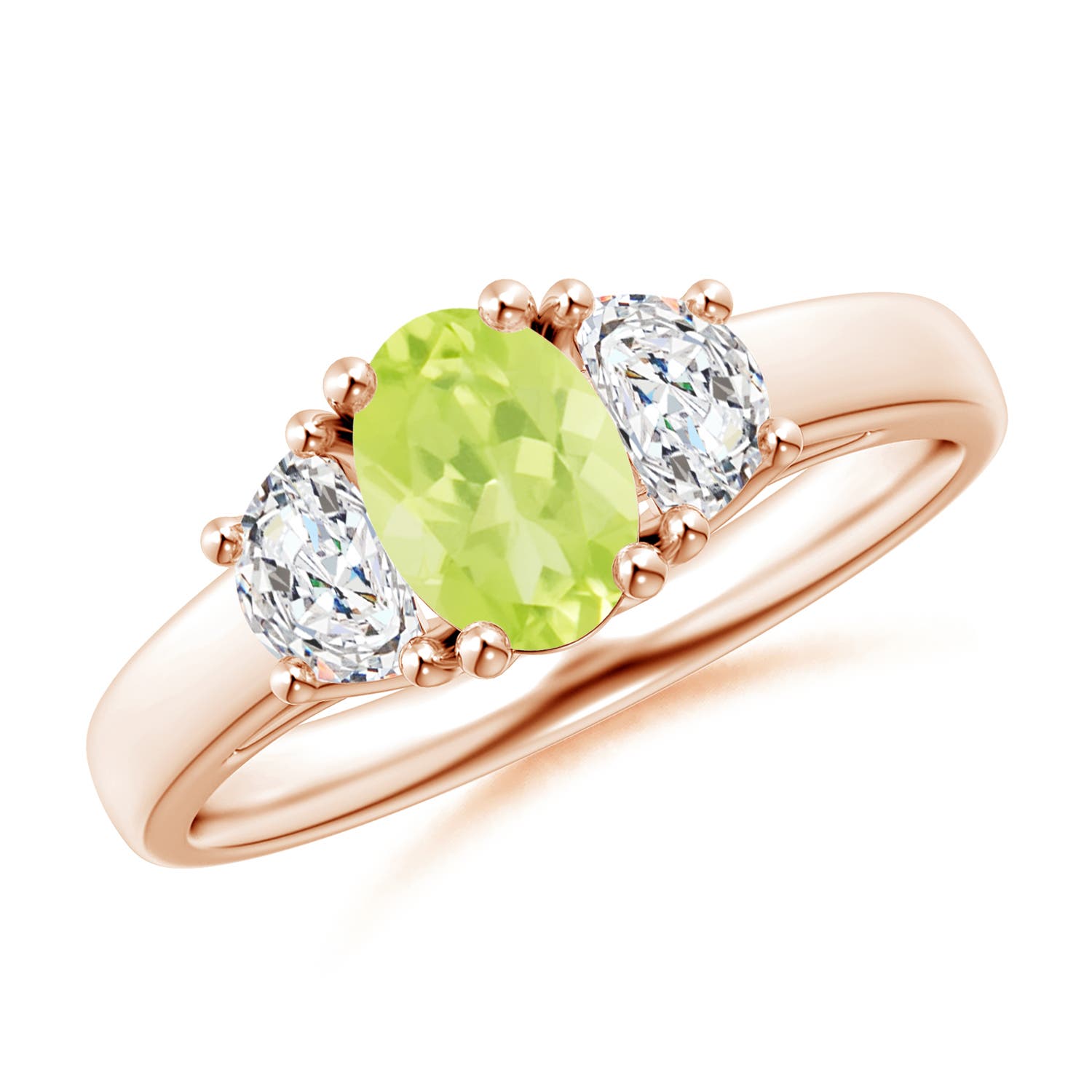 A - Peridot / 1.17 CT / 14 KT Rose Gold