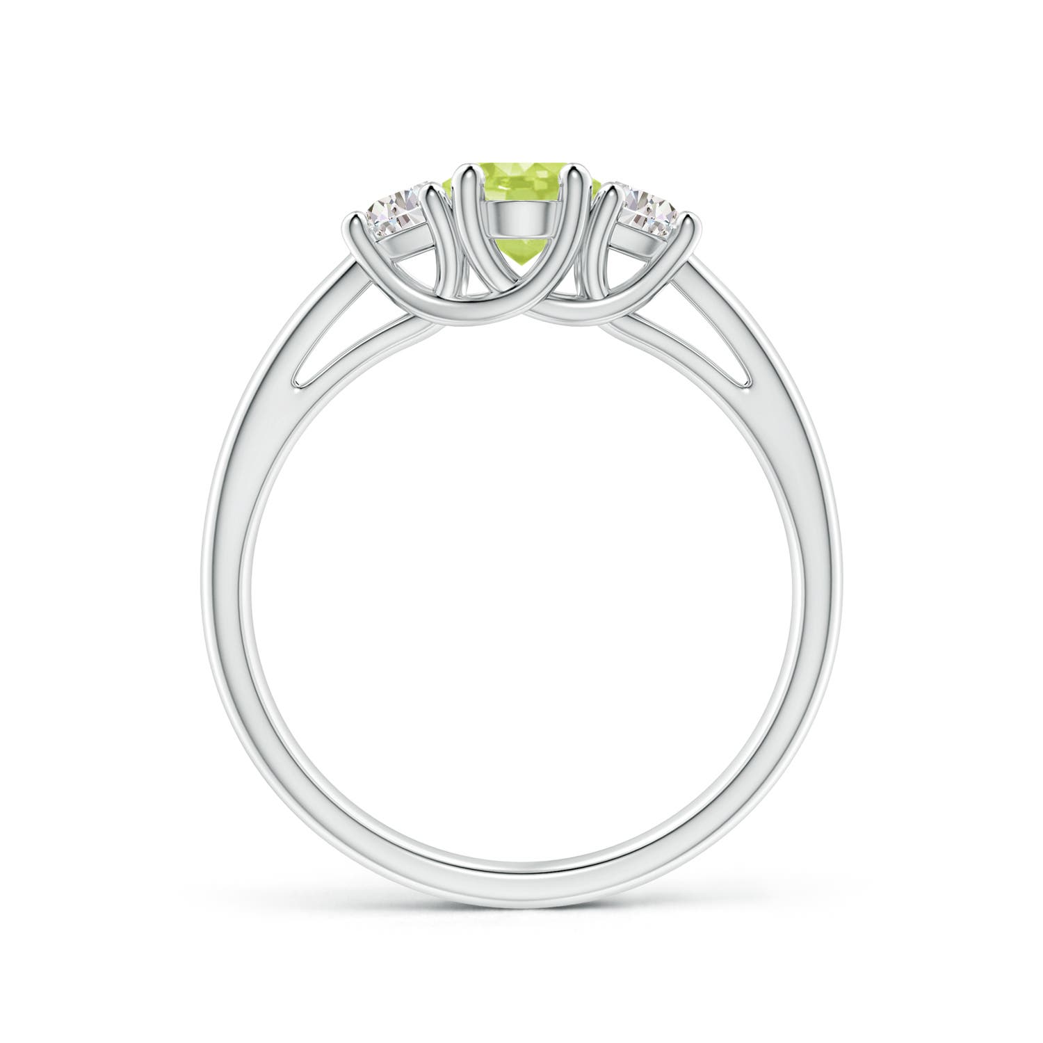 A - Peridot / 1.17 CT / 14 KT White Gold