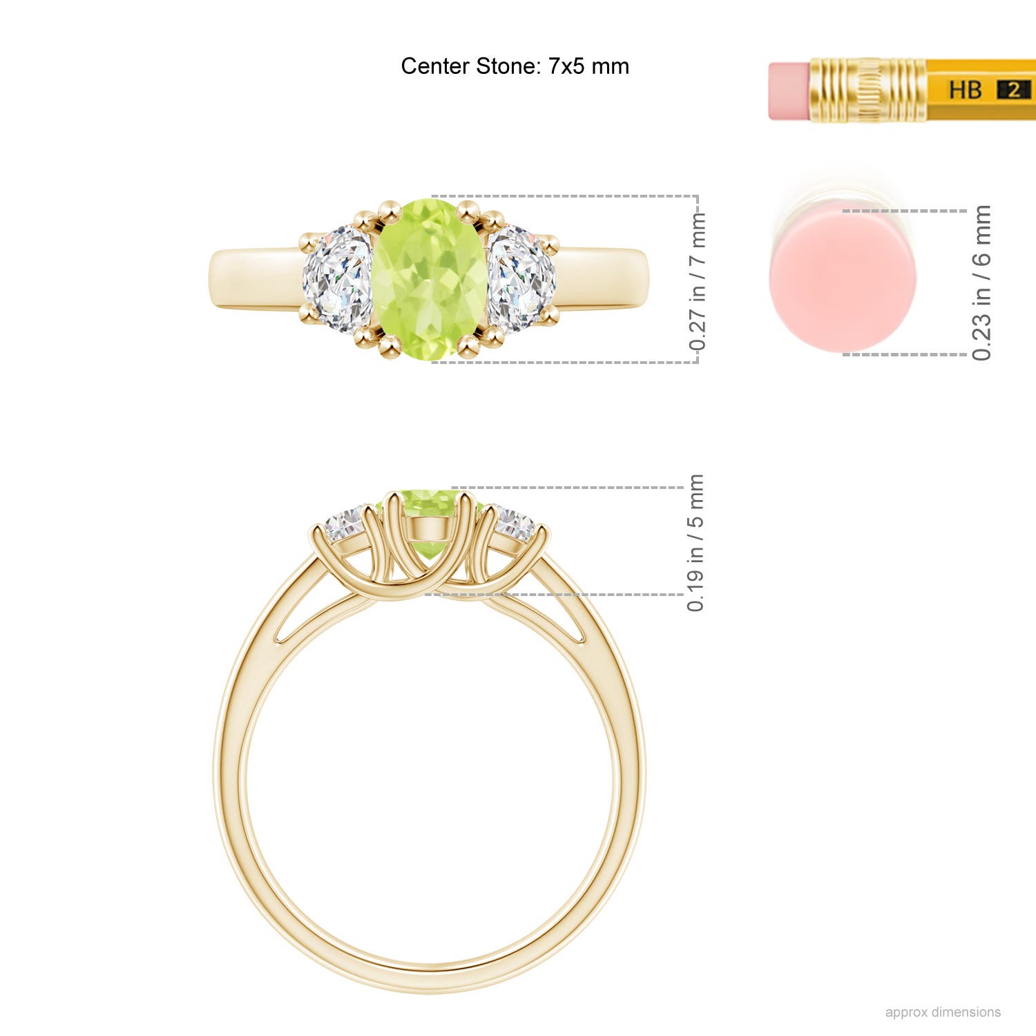 A - Peridot / 1.17 CT / 14 KT Yellow Gold