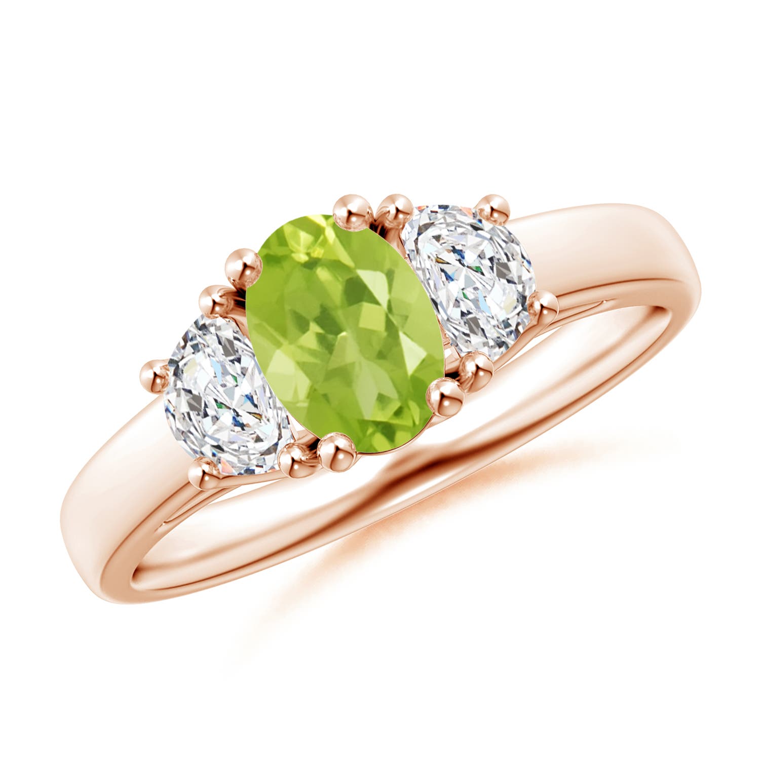 AA - Peridot / 1.17 CT / 14 KT Rose Gold