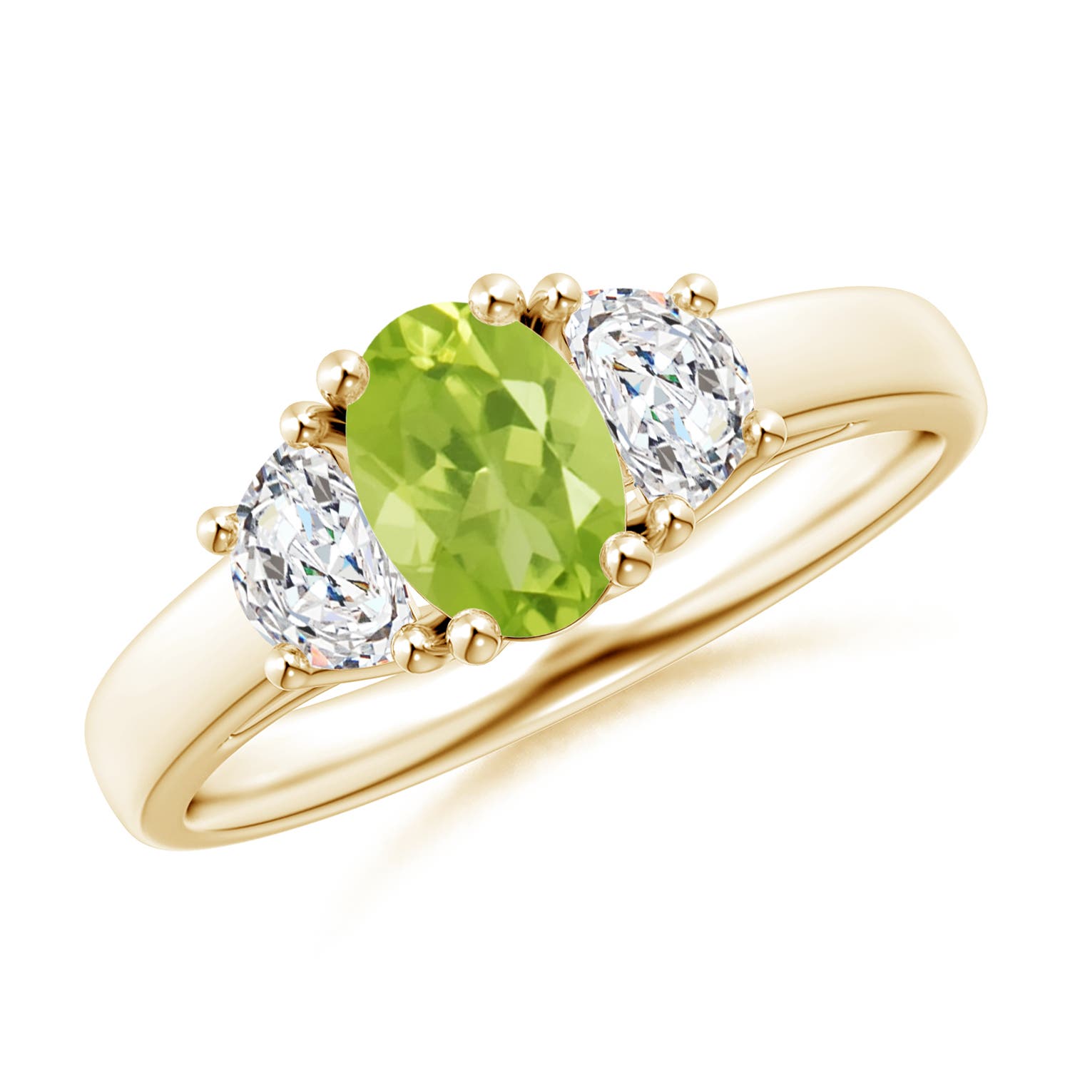 AA - Peridot / 1.17 CT / 14 KT Yellow Gold