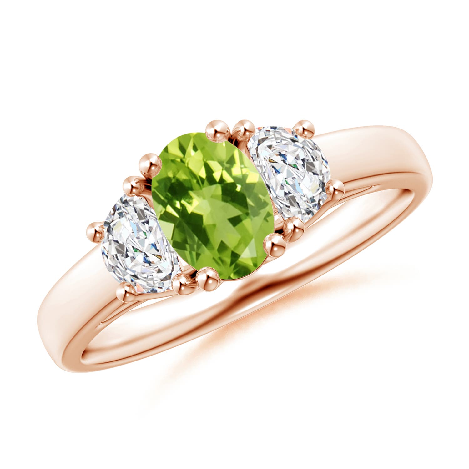 AAA - Peridot / 1.17 CT / 14 KT Rose Gold