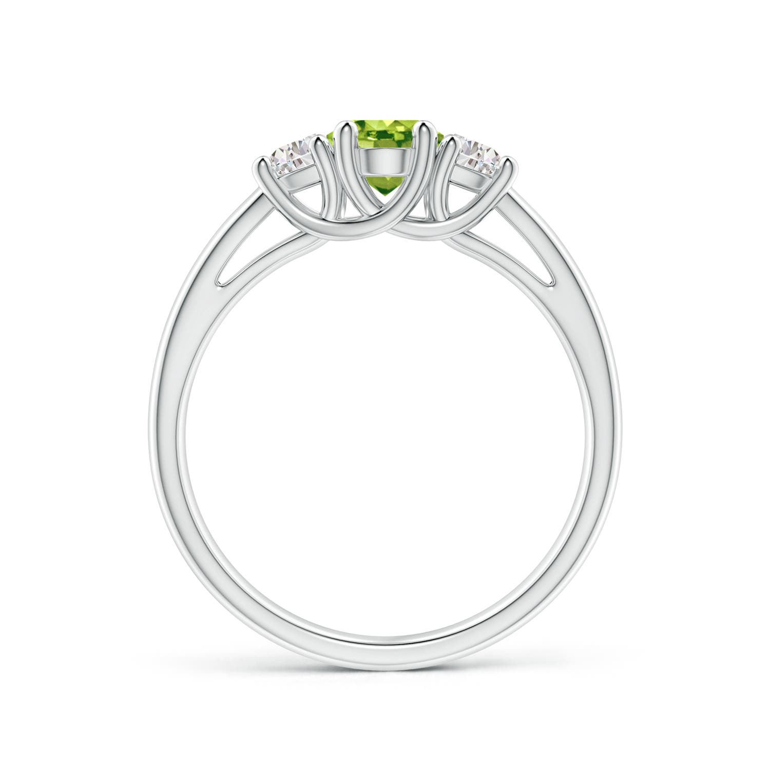 AAA - Peridot / 1.17 CT / 14 KT White Gold