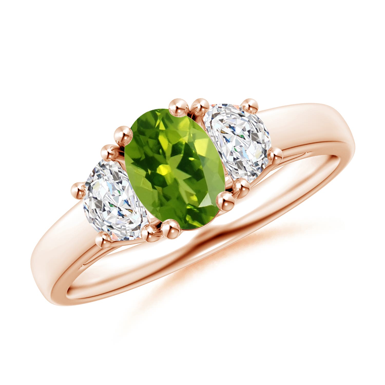 AAAA - Peridot / 1.17 CT / 14 KT Rose Gold