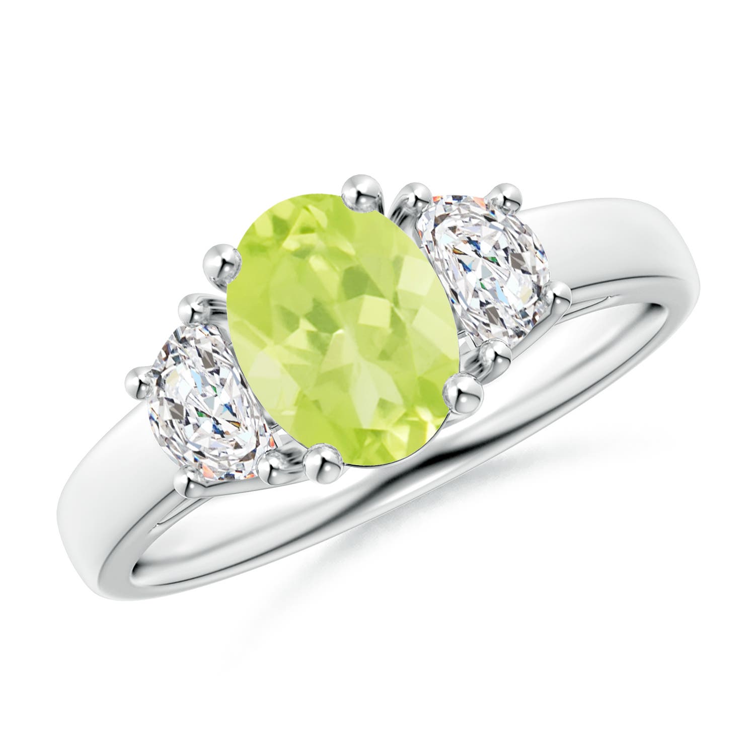 A - Peridot / 1.67 CT / 14 KT White Gold