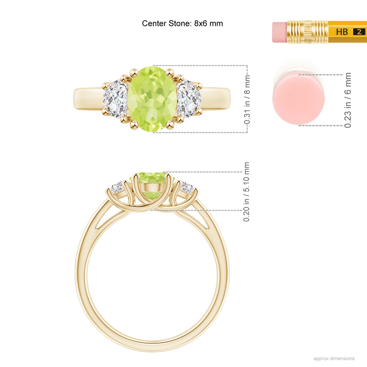 A - Peridot / 1.67 CT / 14 KT Yellow Gold