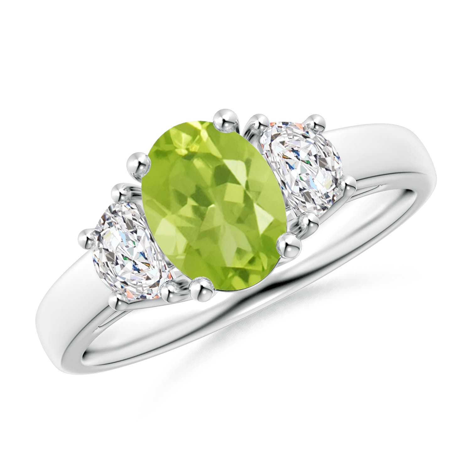 AA - Peridot / 1.67 CT / 14 KT White Gold