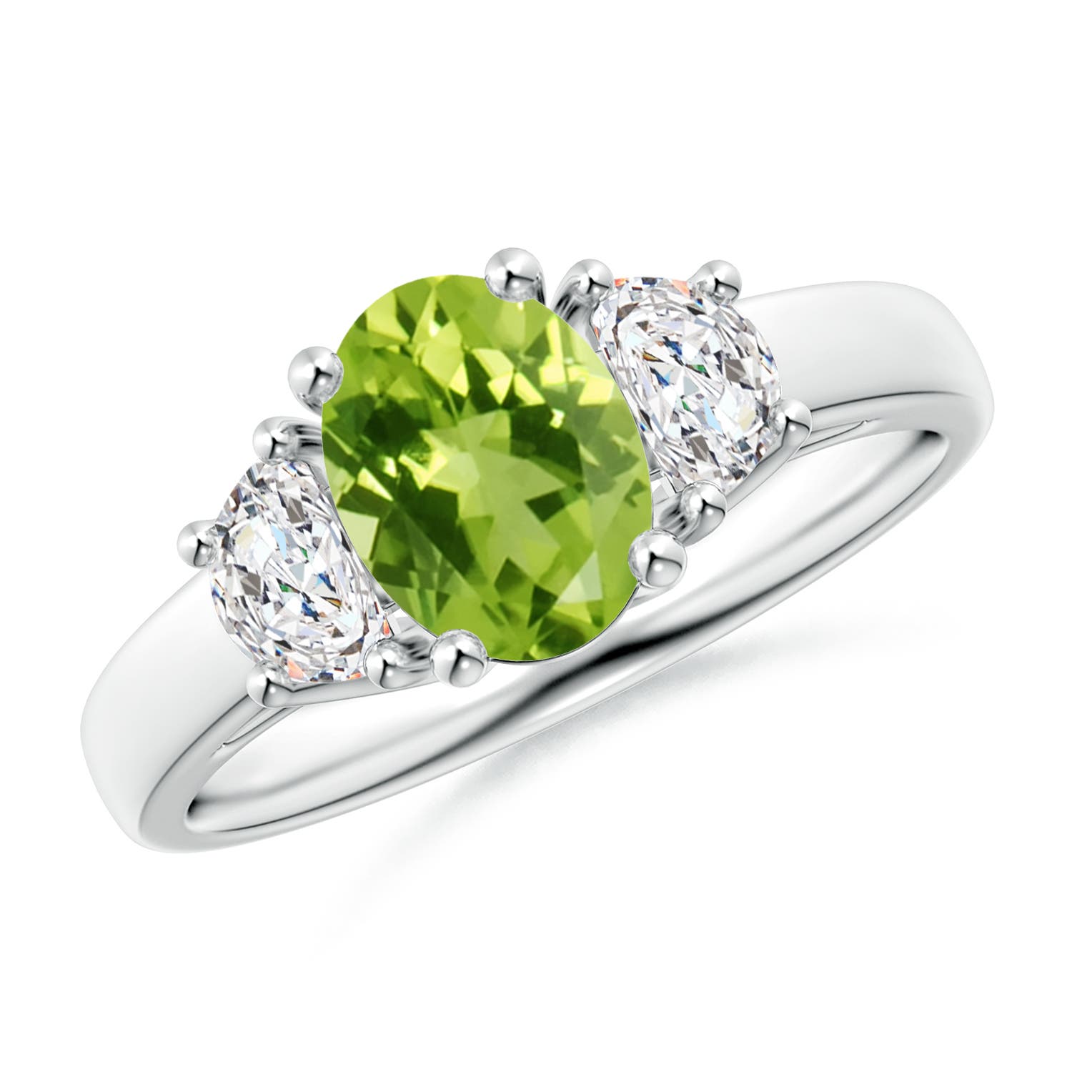 AAA - Peridot / 1.67 CT / 14 KT White Gold