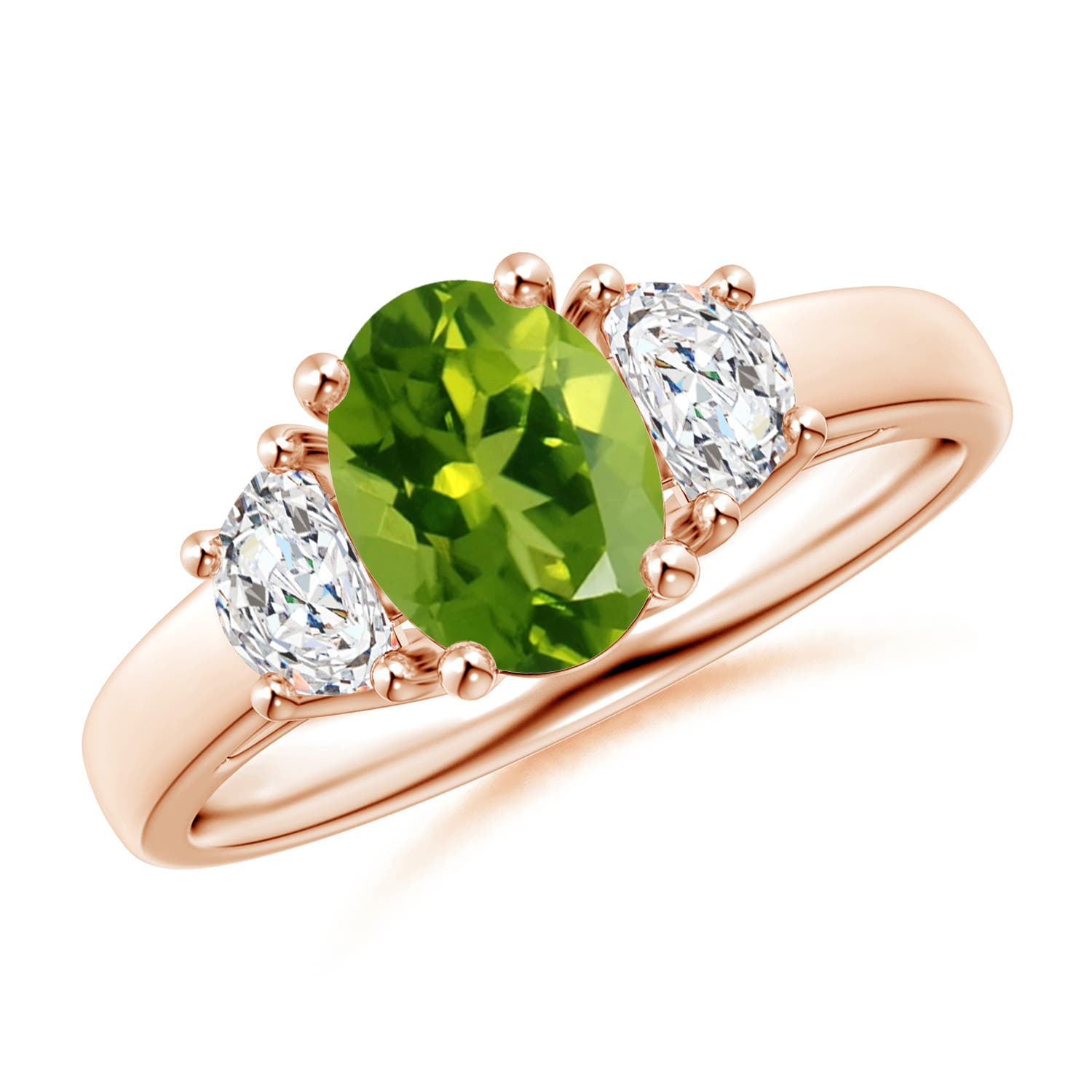 AAAA - Peridot / 1.67 CT / 14 KT Rose Gold