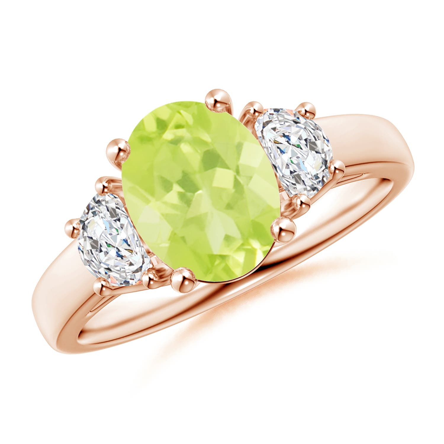 A - Peridot / 2.22 CT / 14 KT Rose Gold