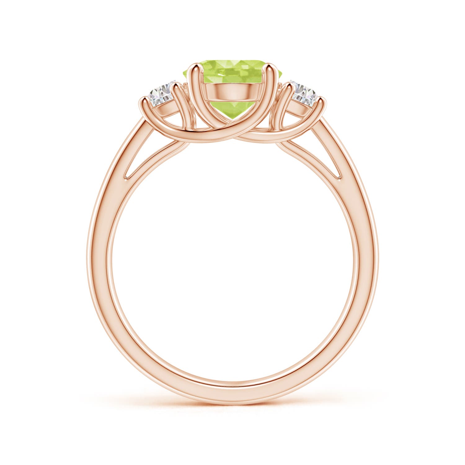 A - Peridot / 2.22 CT / 14 KT Rose Gold